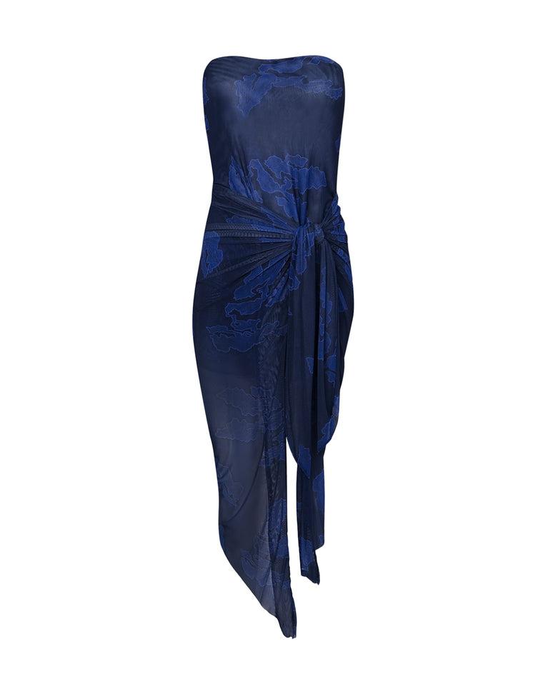 Lauren Midi Dress (Exchange Only) - Quizas Indigo Product Image
