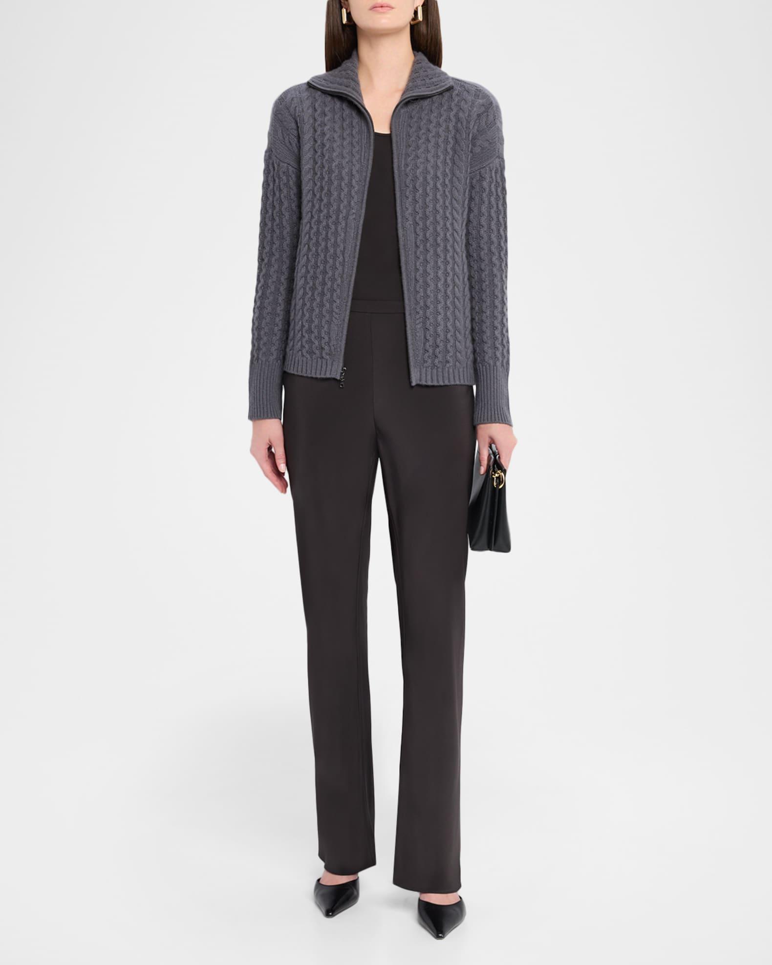 Straight-Leg Silk Pants Product Image