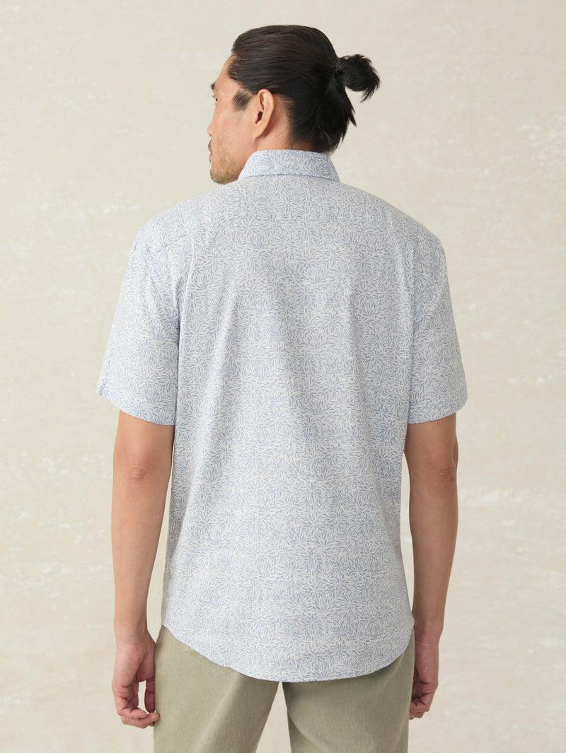 Short-Sleeve Breeze Shirt - Sky Blue Frond Product Image