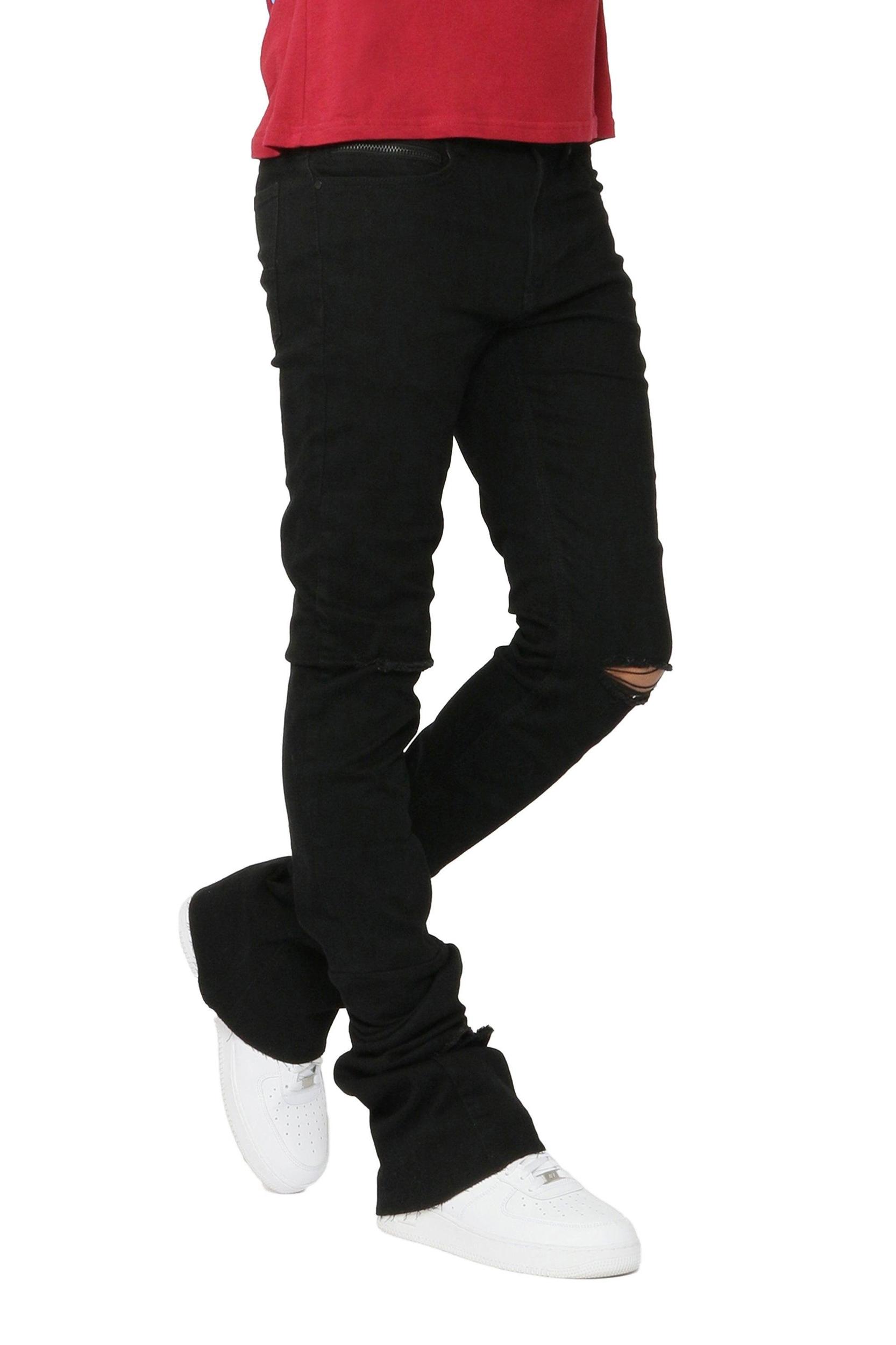 Josiah Black Super Stacked Flare Jean Male Product Image