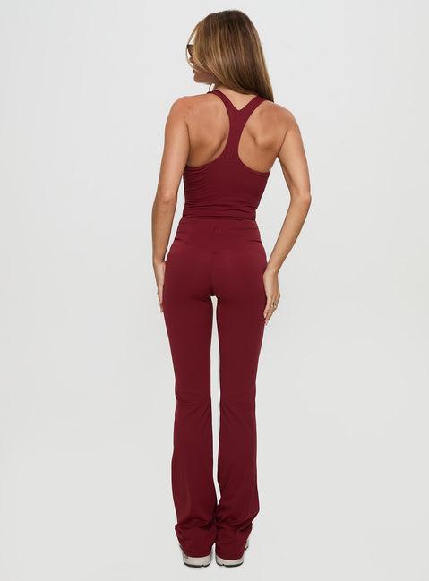 Sunday Session Active Flare Leg Pant Red Product Image