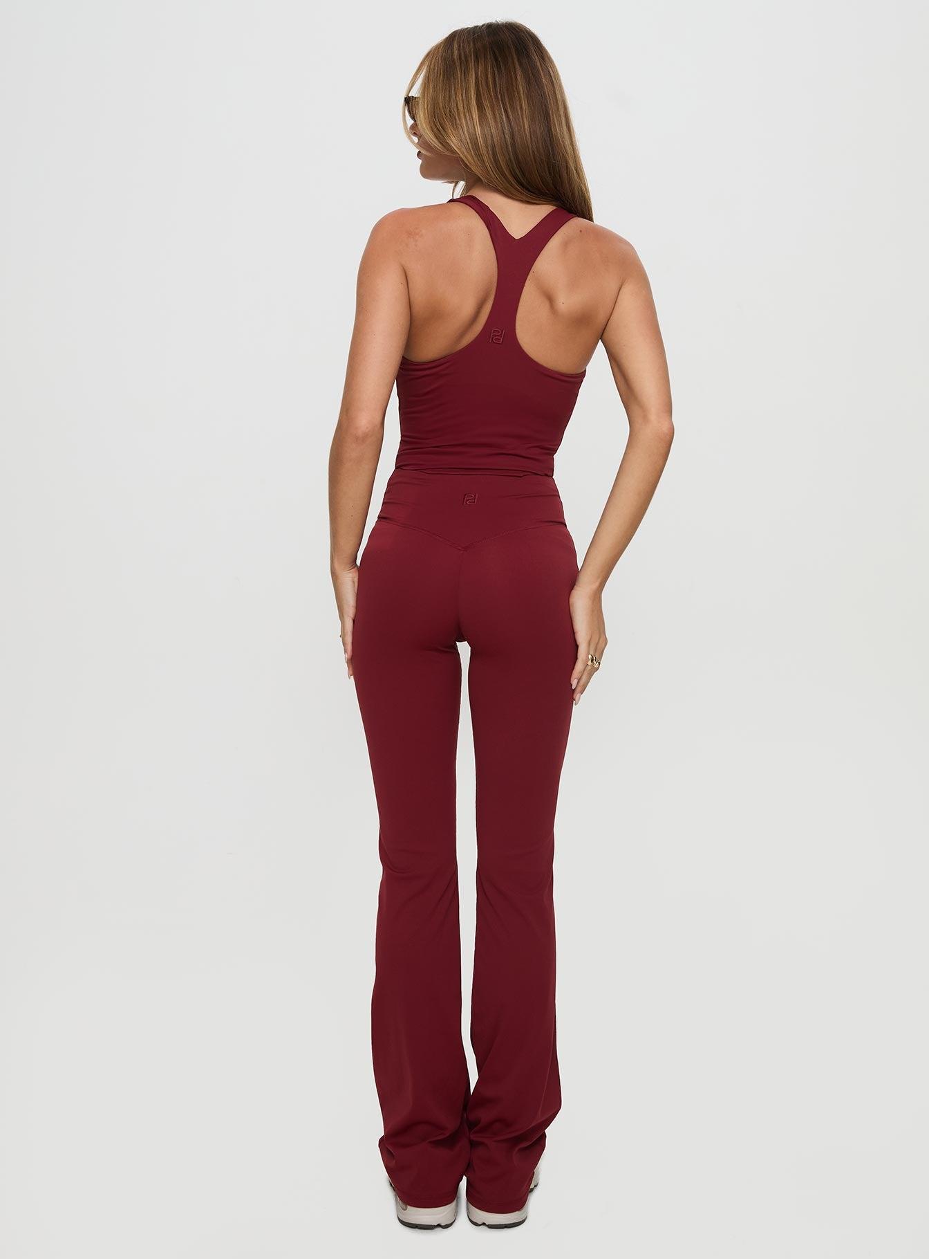 Sunday Session Active Flare Leg Pant Red Product Image