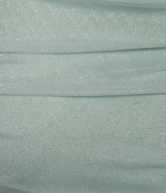 Jump One Shoulder Glitter Ruched Dress Product Image