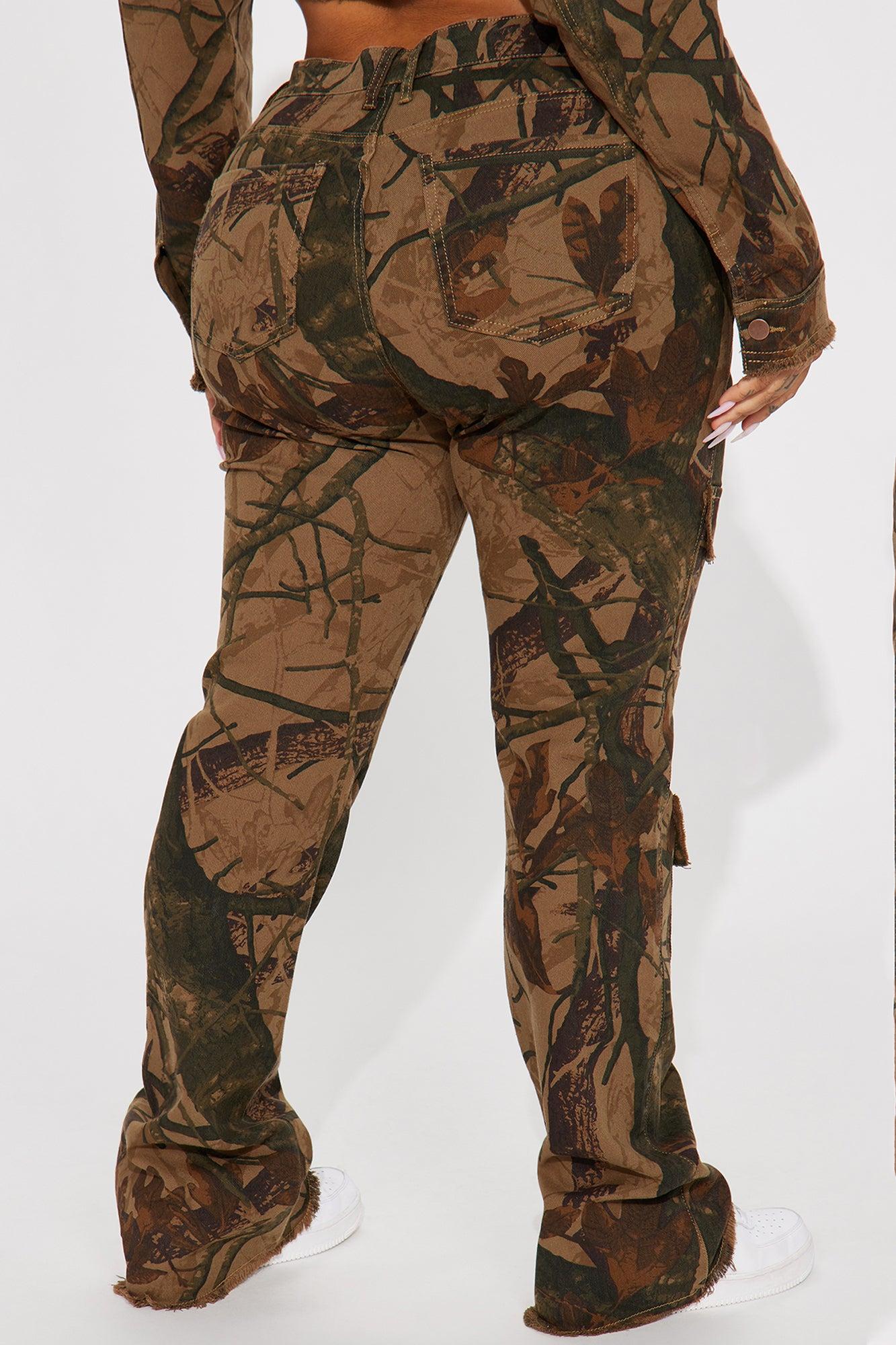 In The Wild Camo Stretch Cargo Jeans - Camouflage Product Image