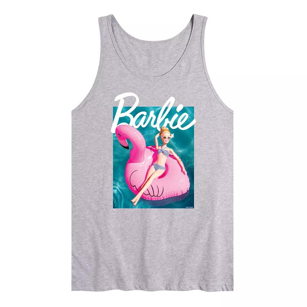 Men's Barbie® Pool Flamingo Graphic Tank Top,  Product Image