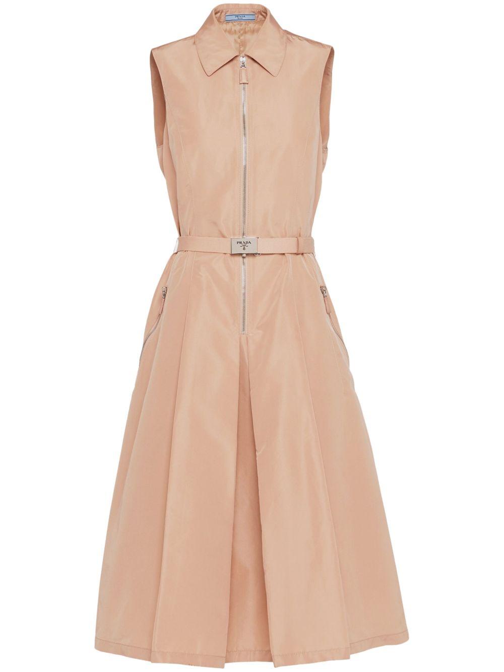 belted-waist midi dress Product Image