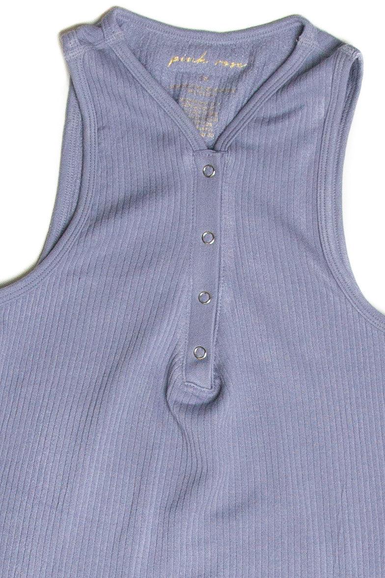 Seamless Snap Henley Tank Top Product Image