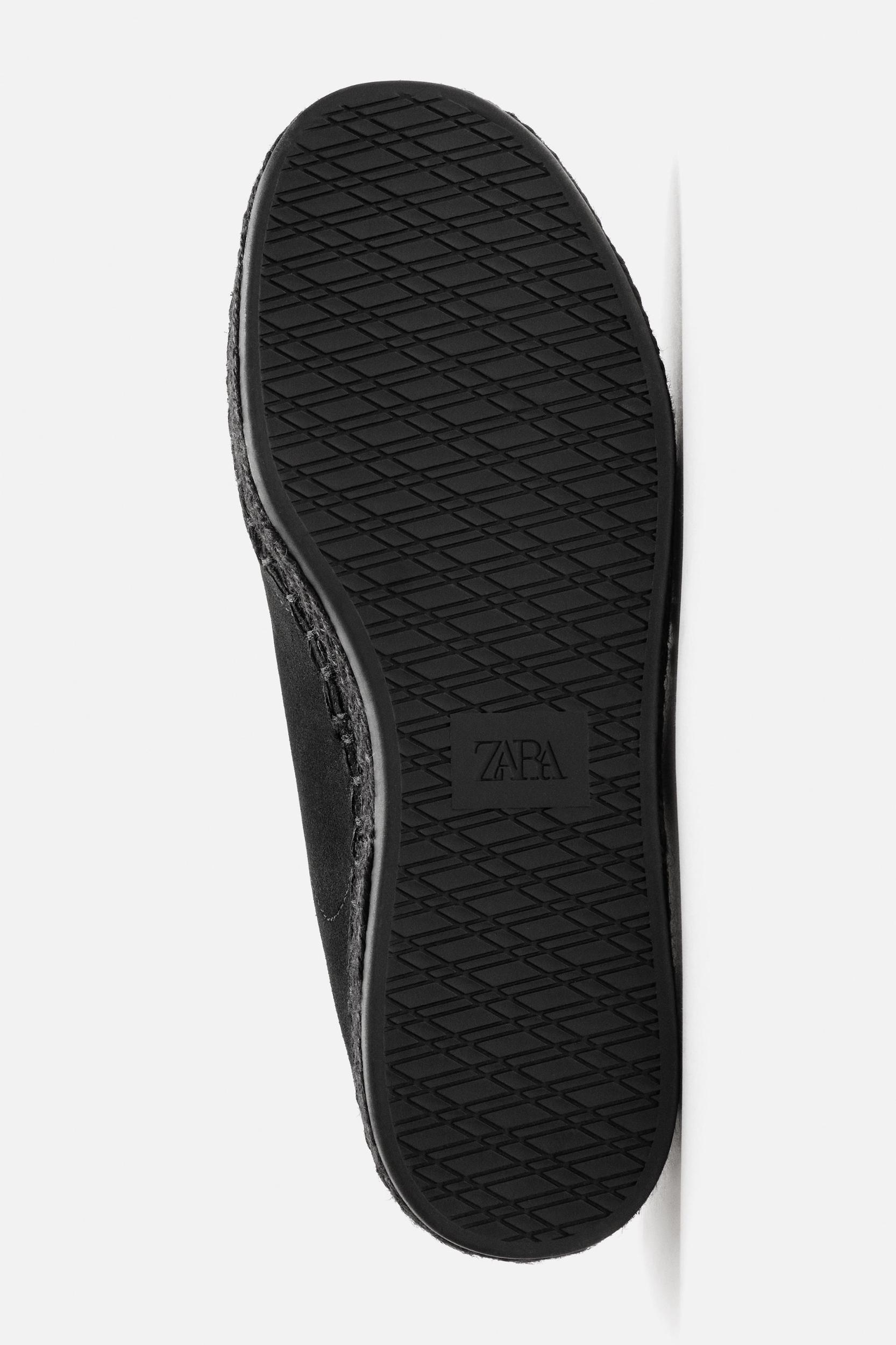 LEATHER JUTE SNEAKERS Product Image