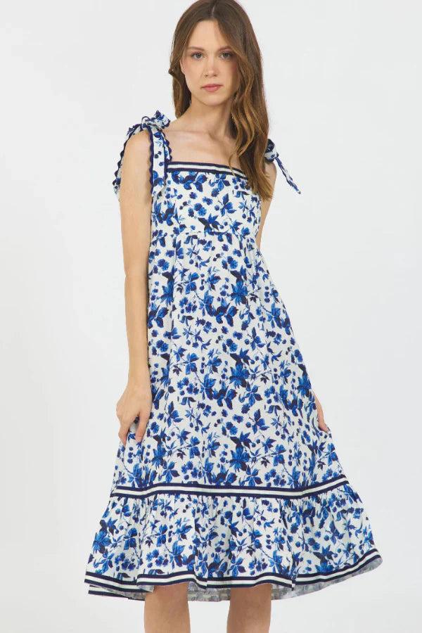 Tie Shoulder Midi Dress Product Image