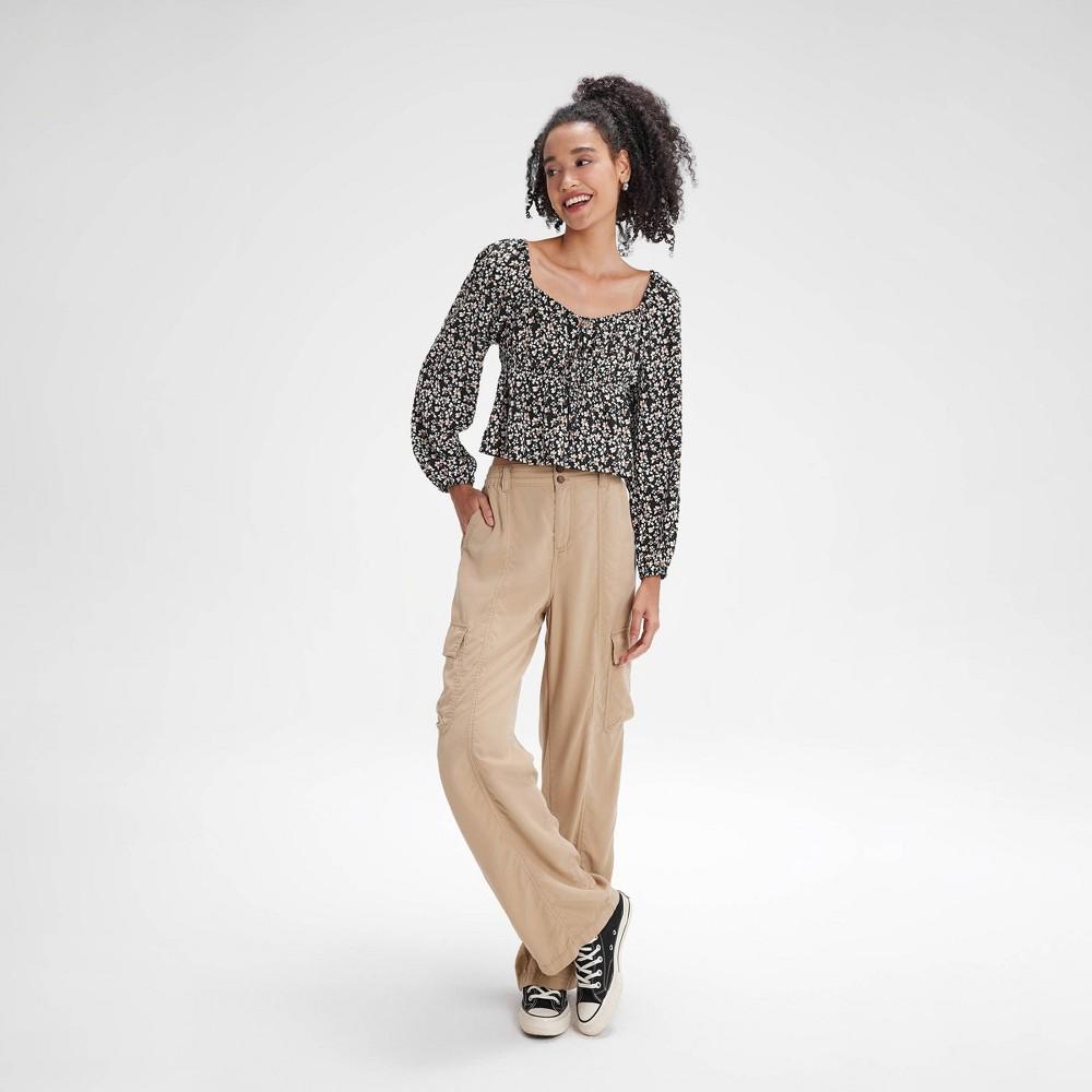 Women's High-Rise Straight Leg Cargo Pants - Wild Fable™ Brown 3X Product Image