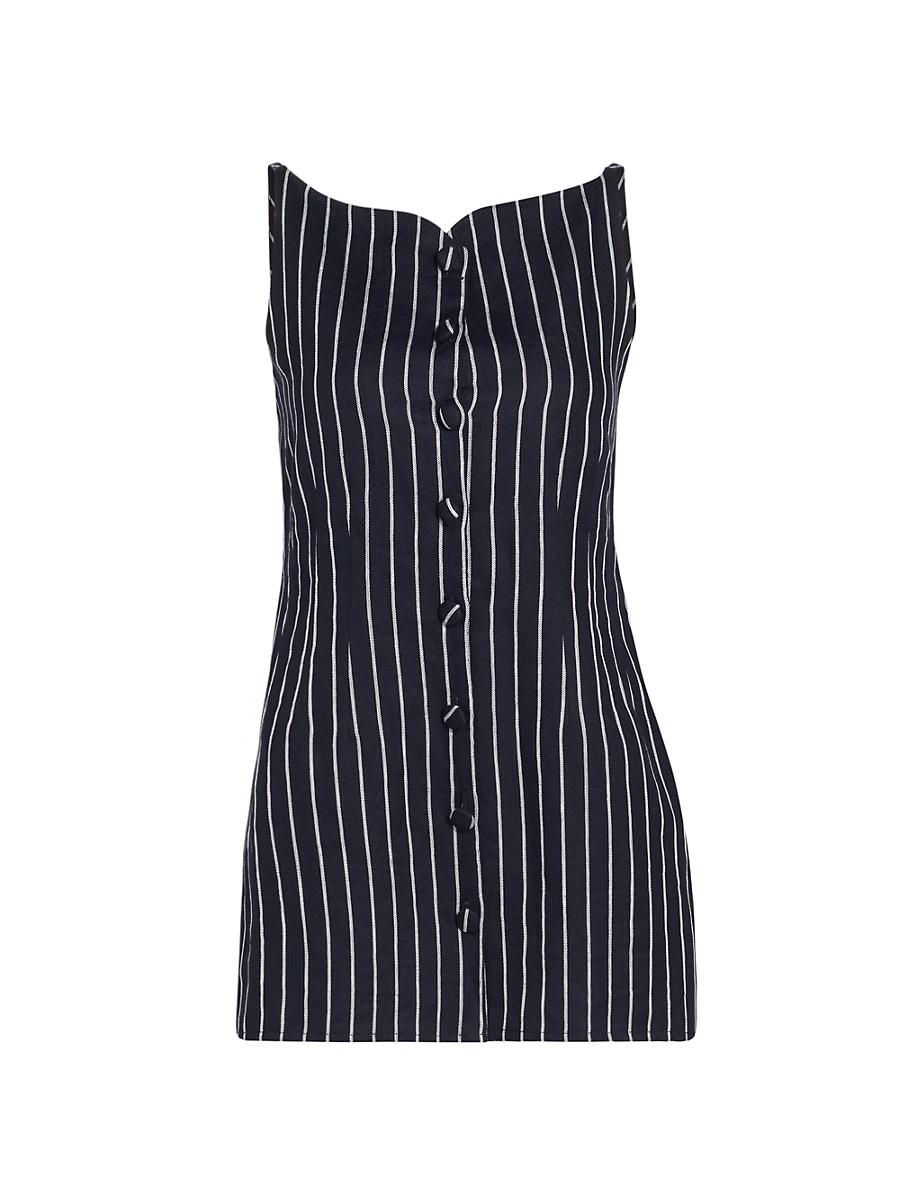Womens Magdalena Pinstripe Longline Top Product Image