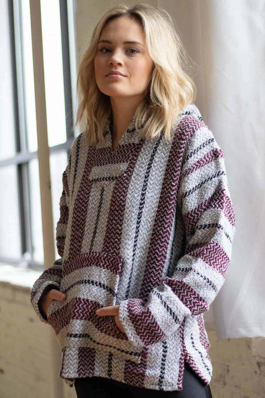 Burgundy Baja Hoodie Product Image
