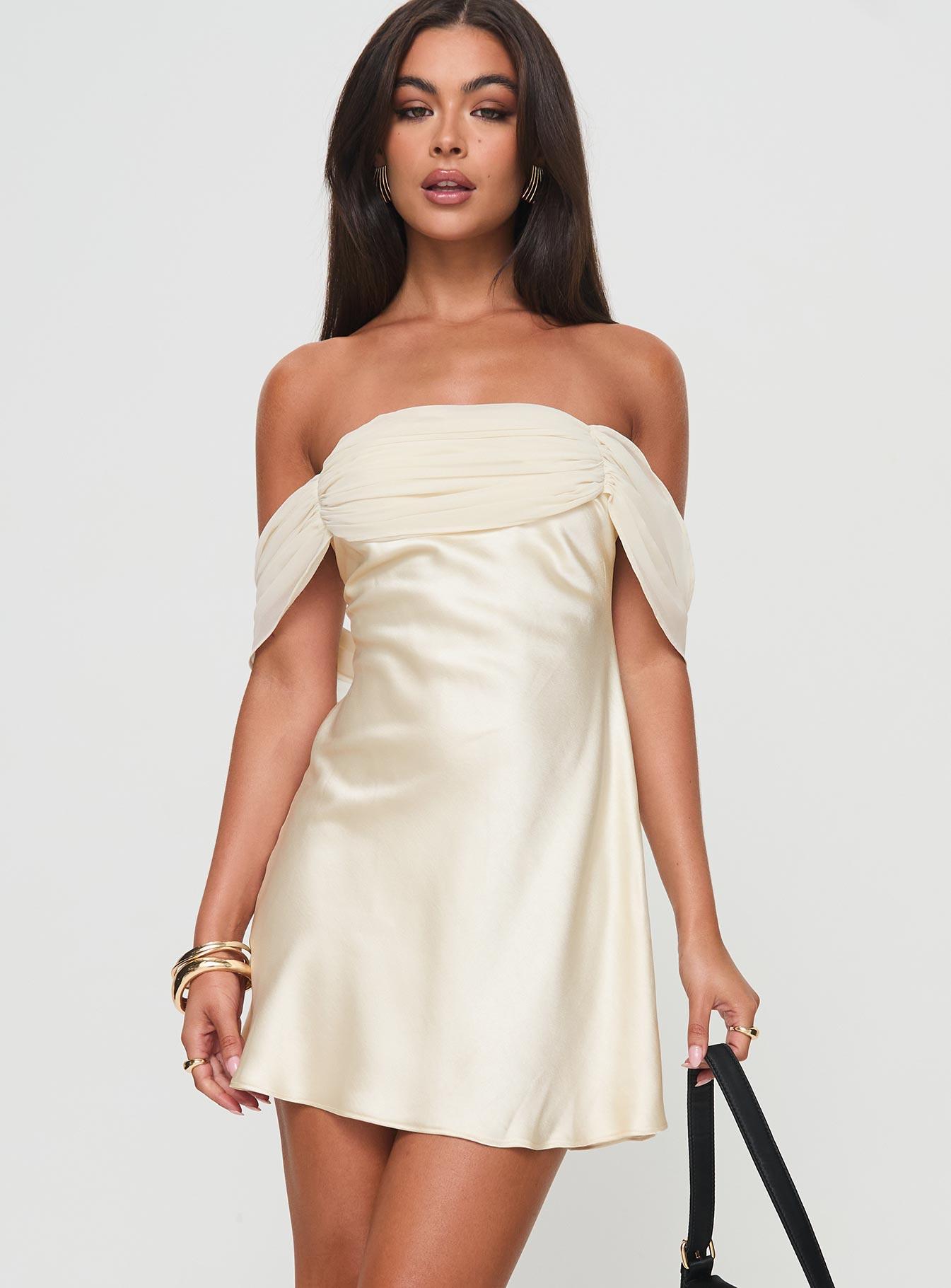 Adoration Mini Dress Cream Product Image