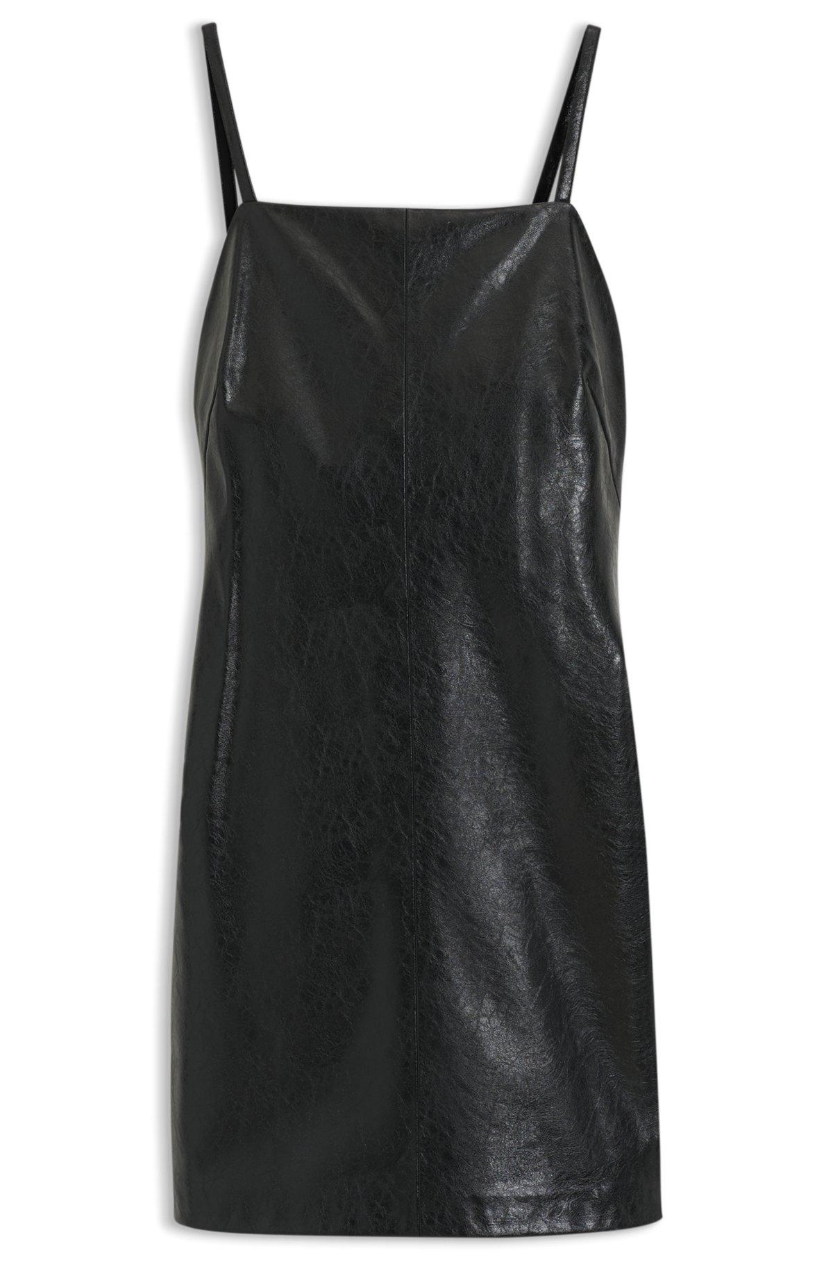 HUGO - Strappy mini dress in faux leather with embossed pattern - Patterned Product Image