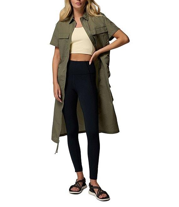 Columbia Elevated View Utility Point Collar Short Sleeve Pocketed Fit & Flare Dress Product Image