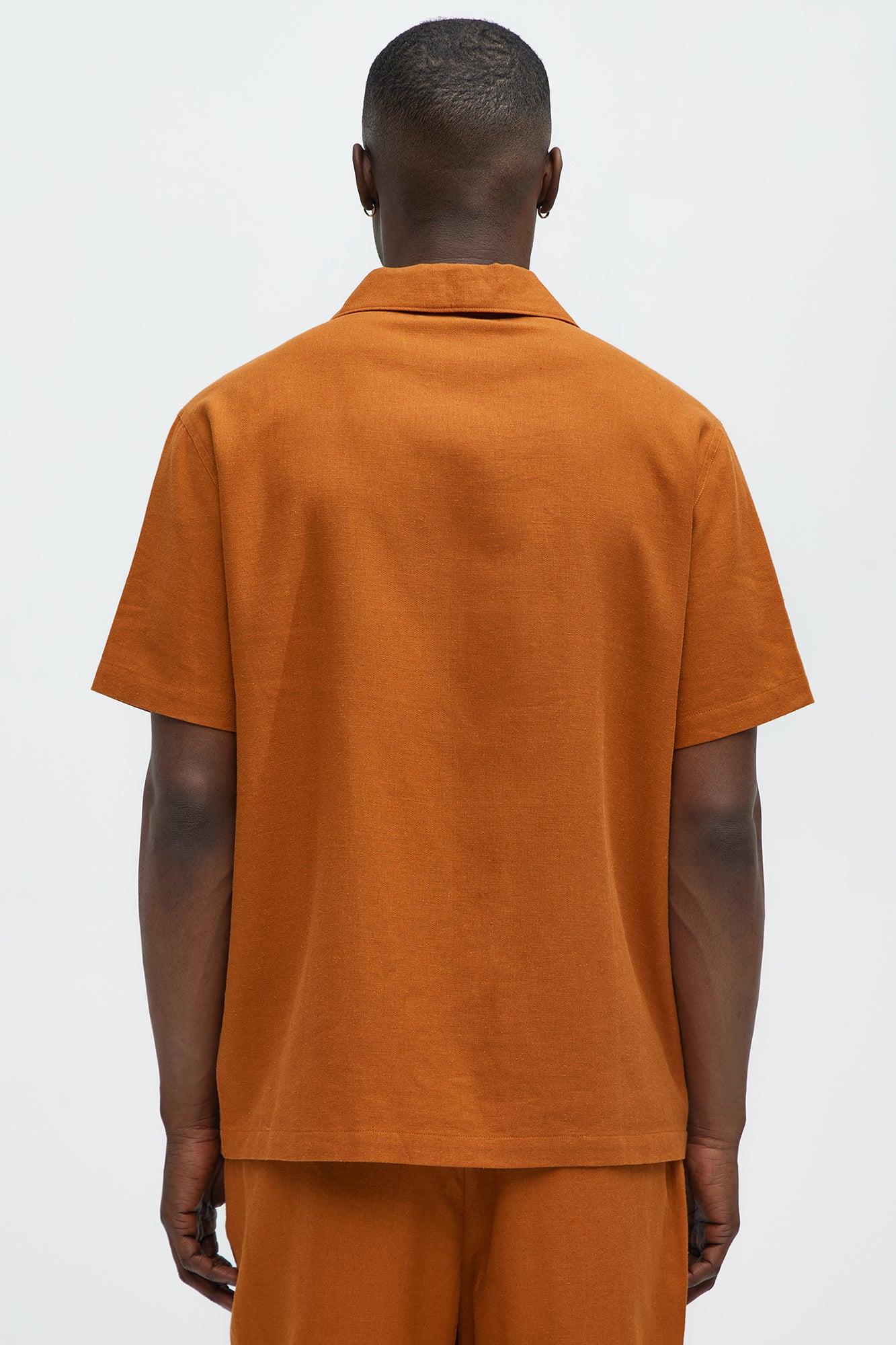 Bahamas Linen Shirt - Rust Product Image