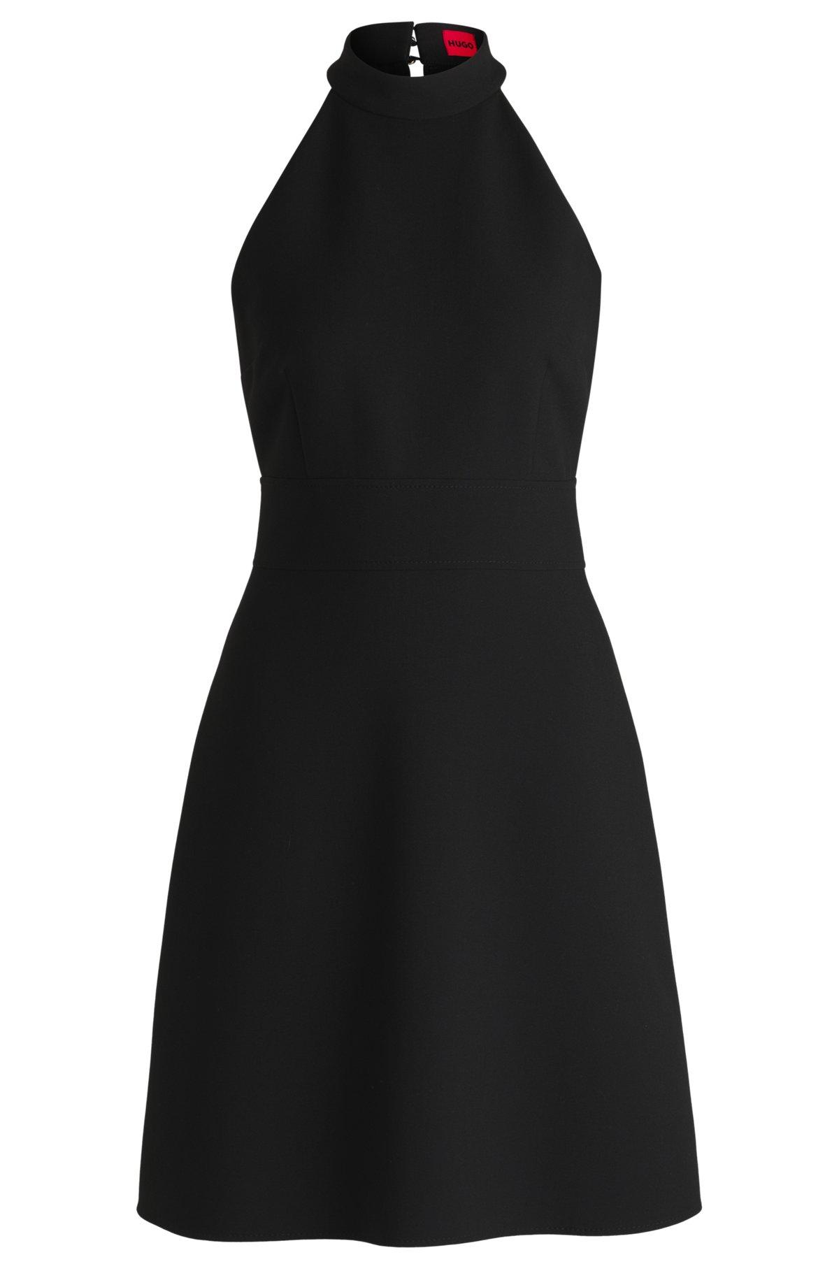 Mock-neck dress in stretch fabric Product Image