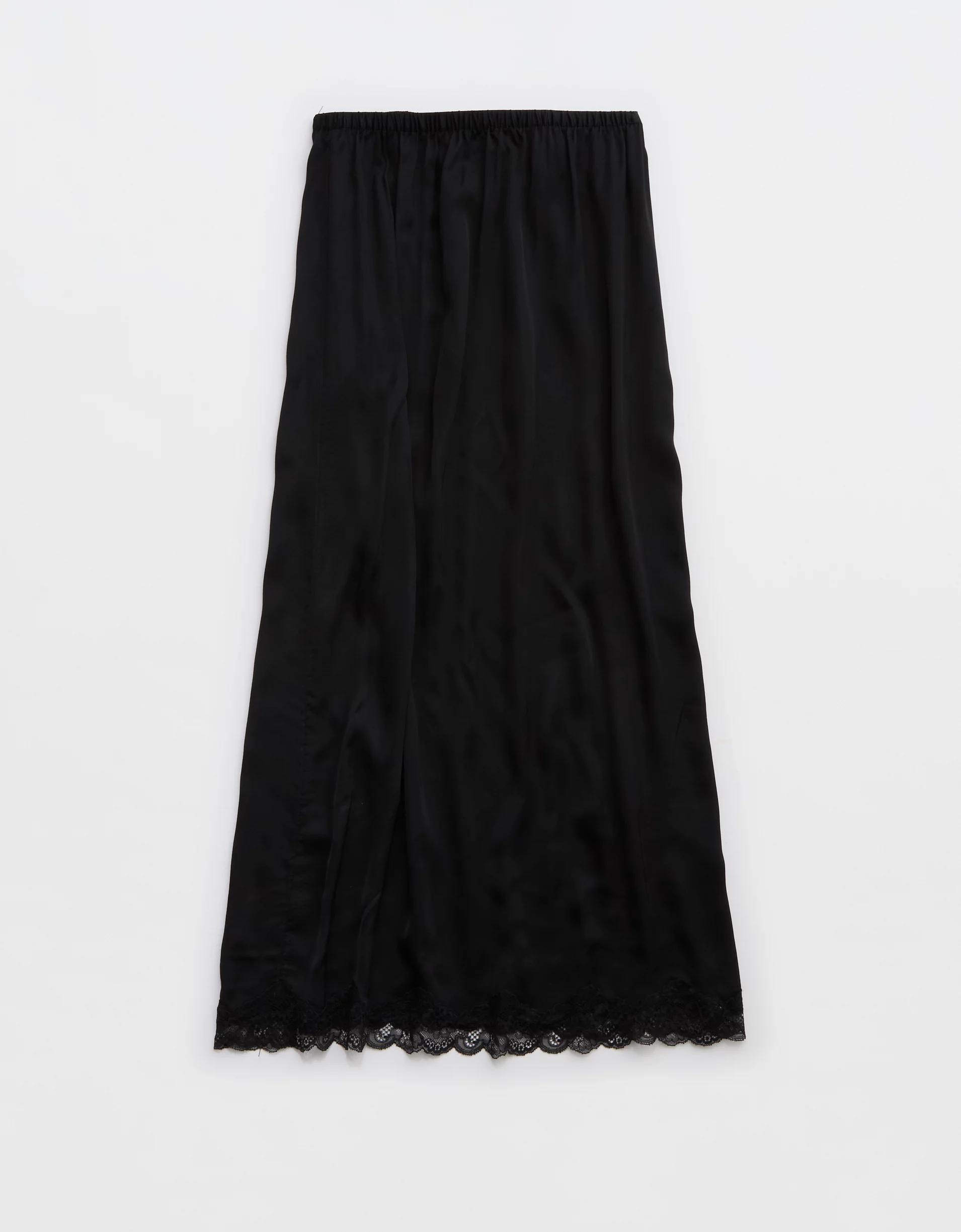 Aerie Satin Midi Skirt Product Image