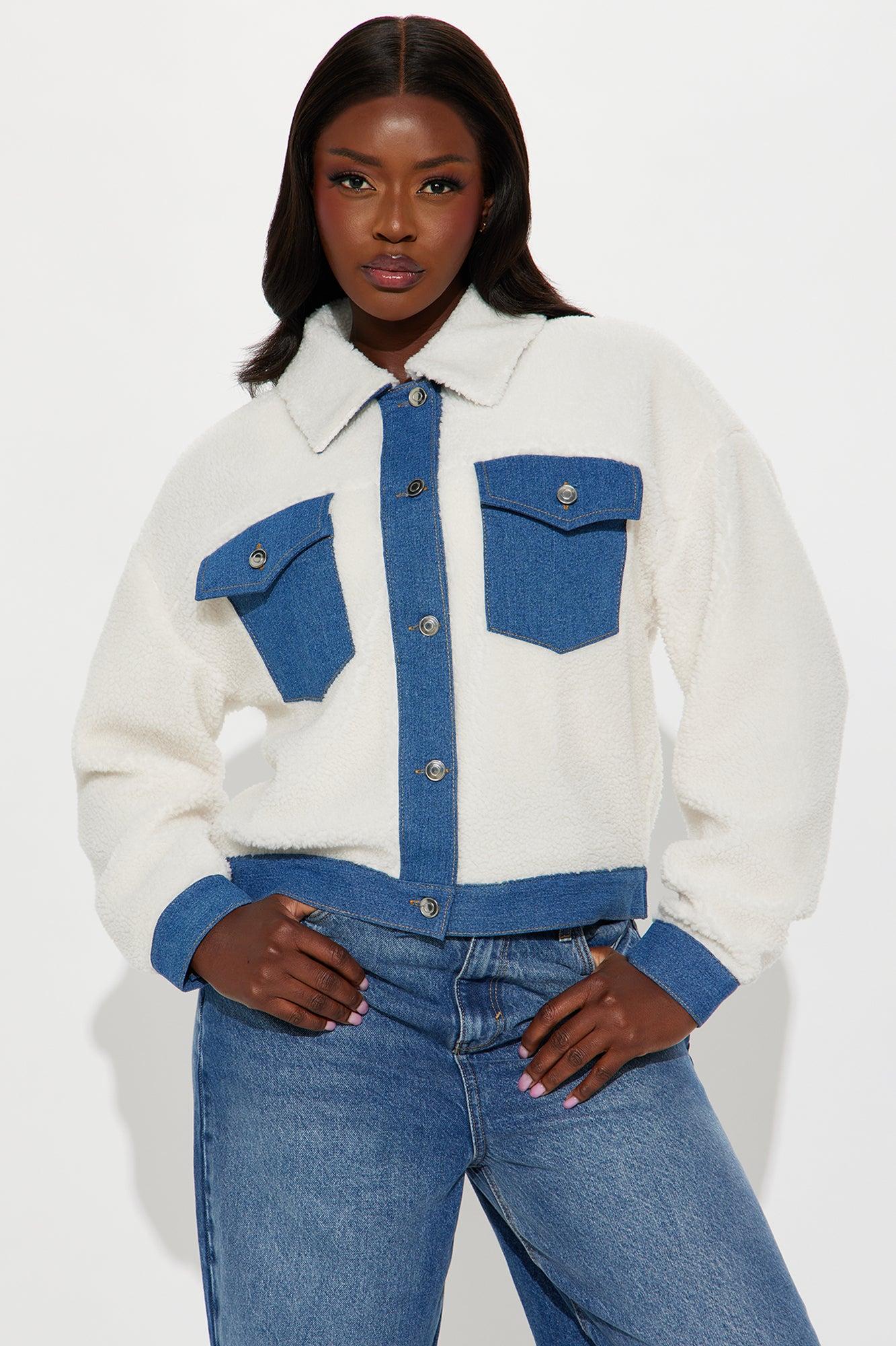 Country Living Sherpa Shacket - White Product Image