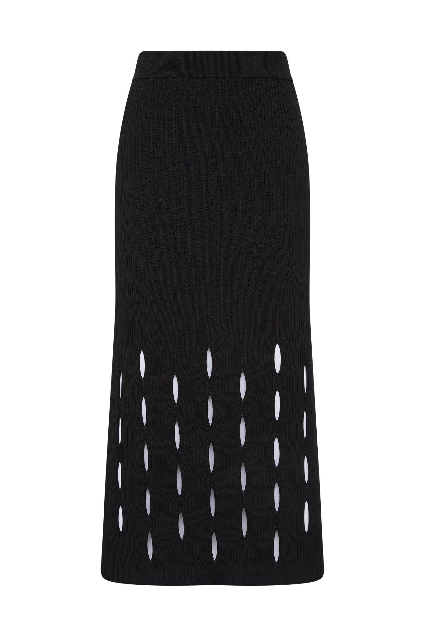 Resolution Knit Midi Skirt-BLACK / XXS Product Image