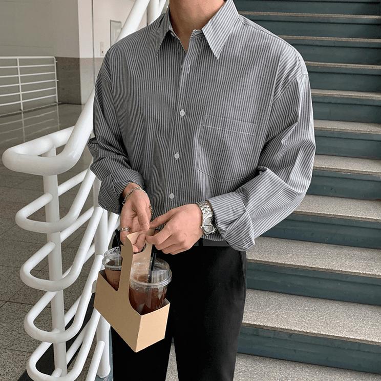 RT No. 4271 STRIPED COLLAR SHIRT Product Image