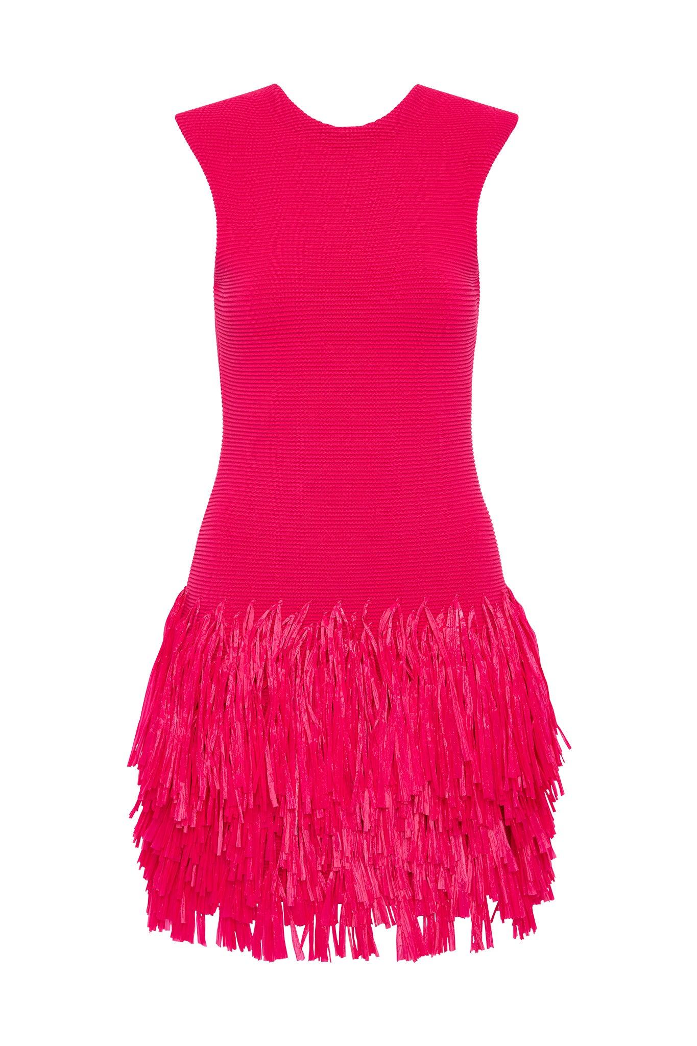 Rushes Raffia Knit Mini Dress Product Image