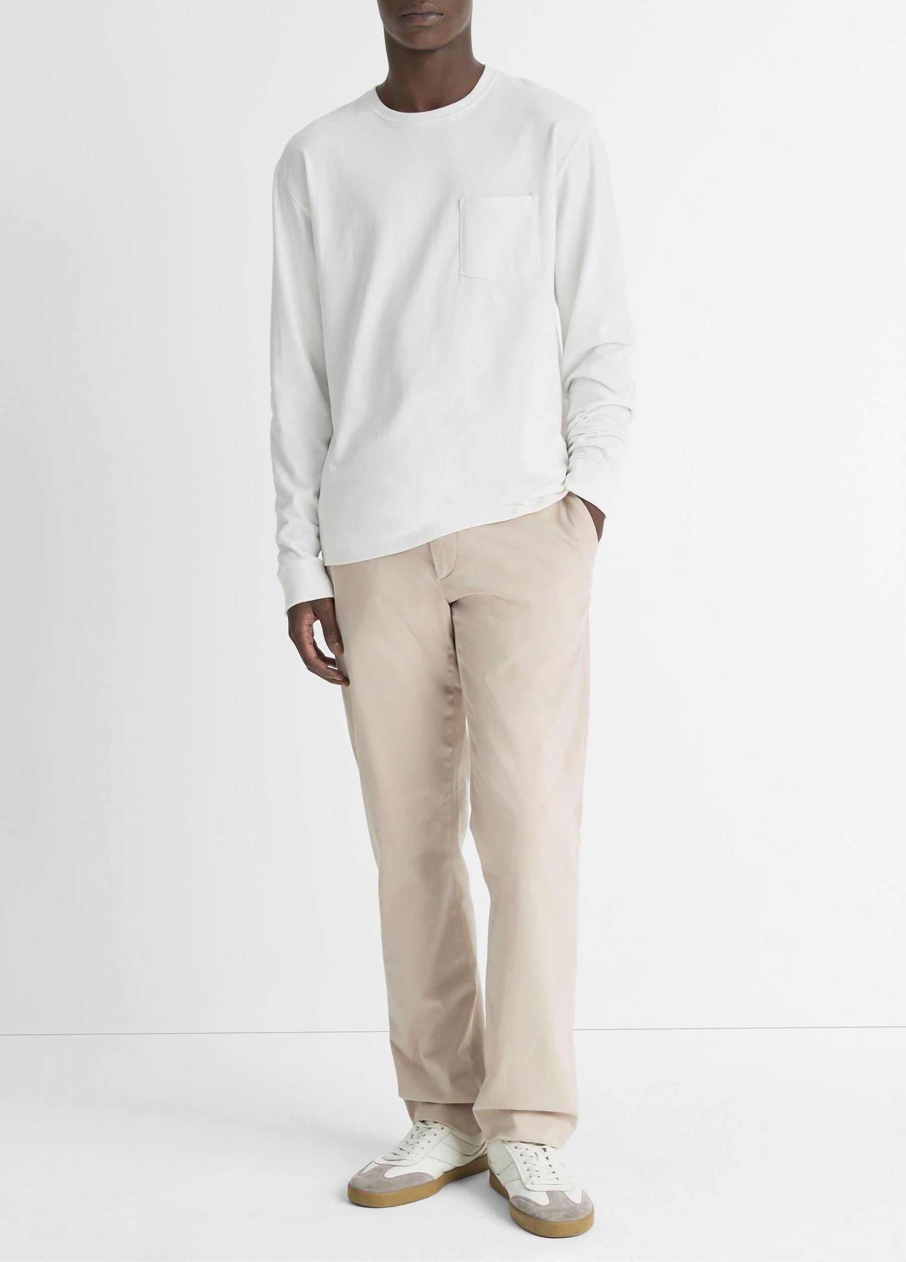 Sueded Jersey Long-Sleeve Pocket T-Shirt Product Image