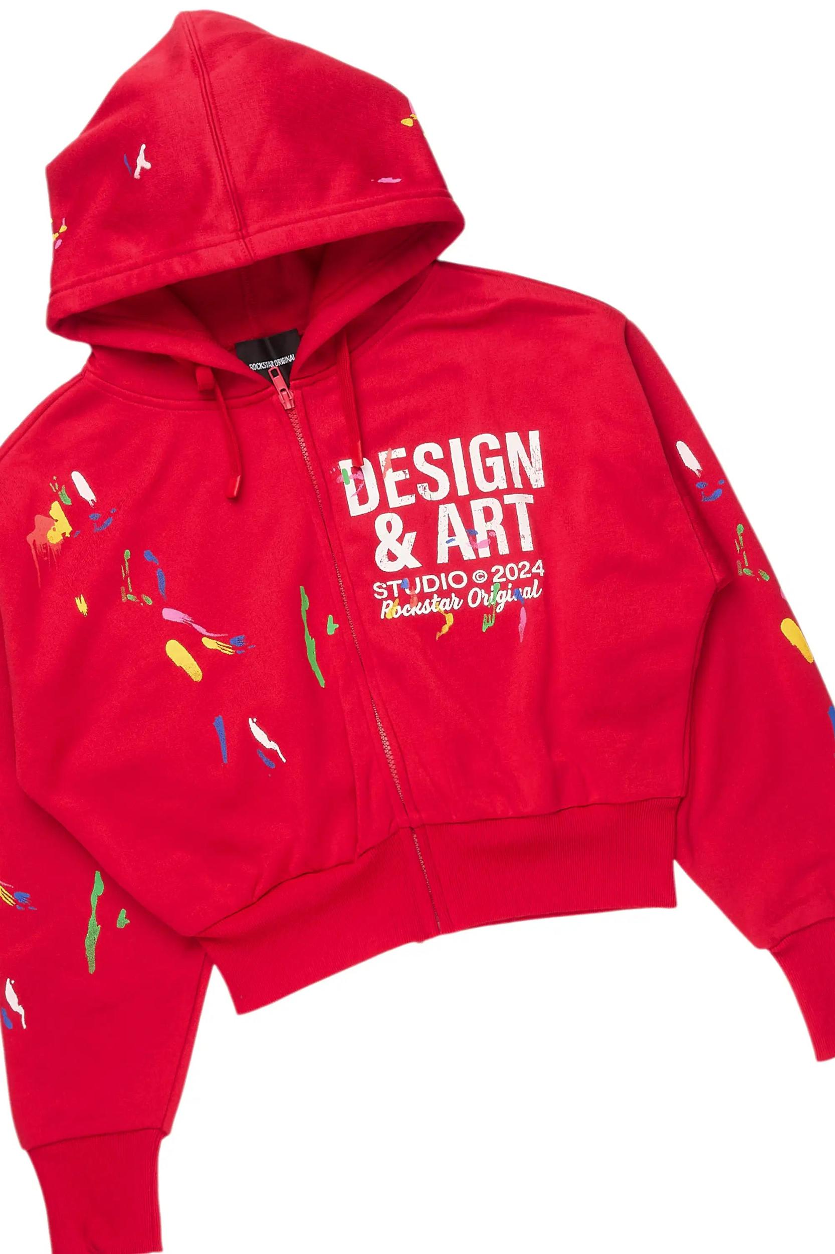 Kristiane Red Crop Super Stacked Trackset Female Product Image