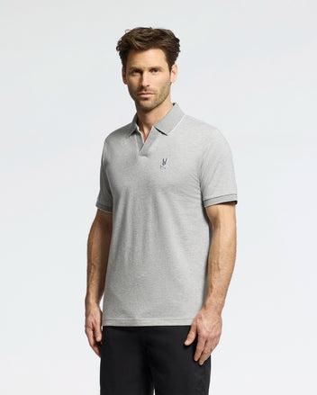 MENS MACKAY JACQUARD JOHNNY COLLAR POLO - B6K408F200 Product Image