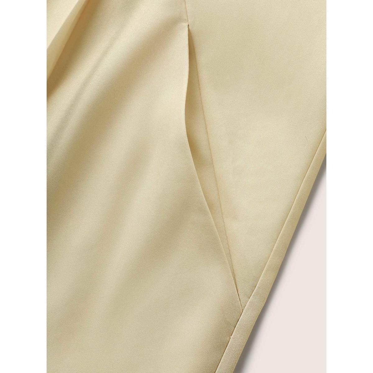 Plus Size Yellow Ombre Pleated Detail Pocket Overall Jumpsuit Women Casual Sleeveless Non Everyday Loose Jumpsuits BloomChic 30/6X Product Image