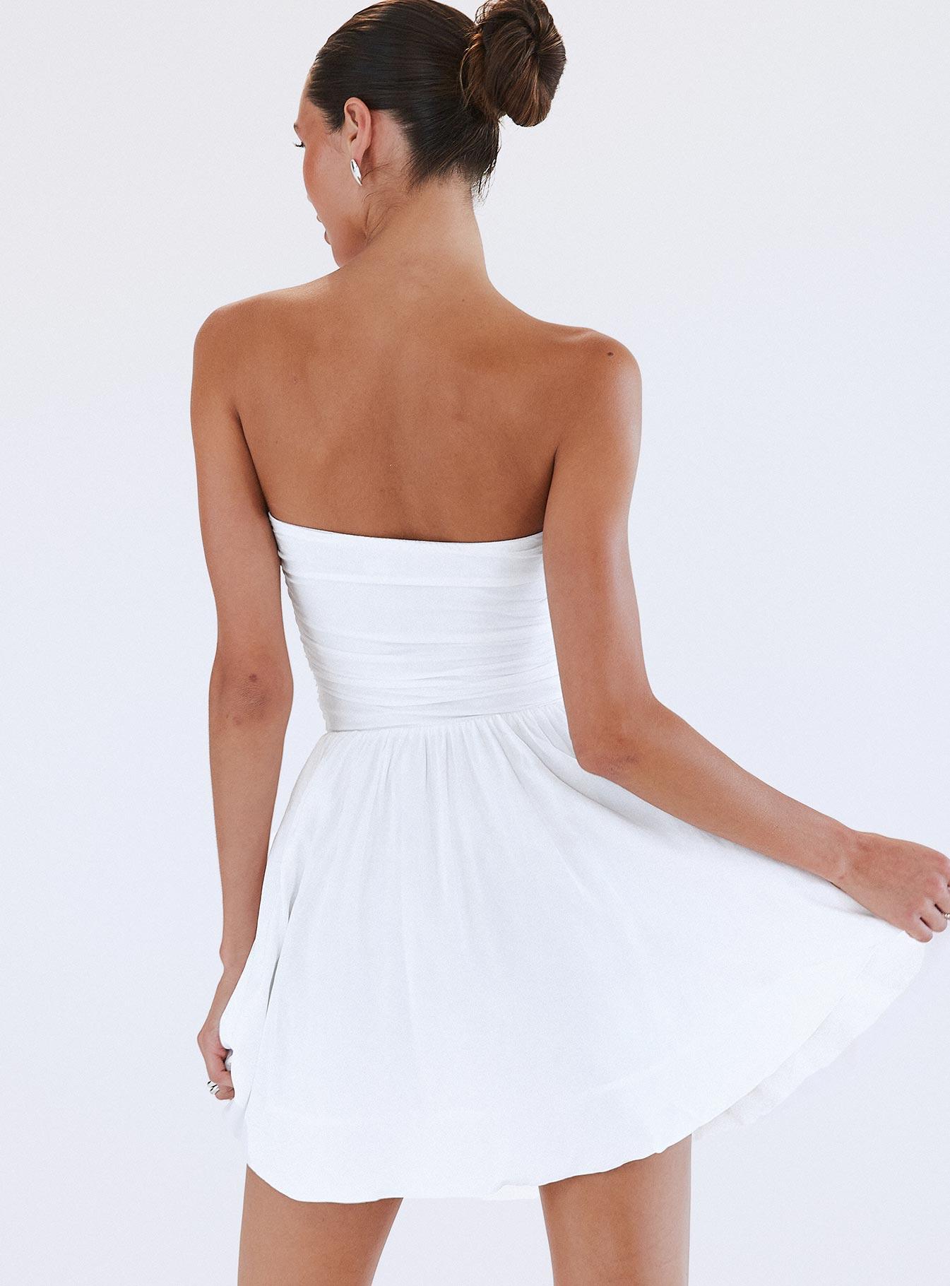Rashida Strapless Mini Dress White Product Image