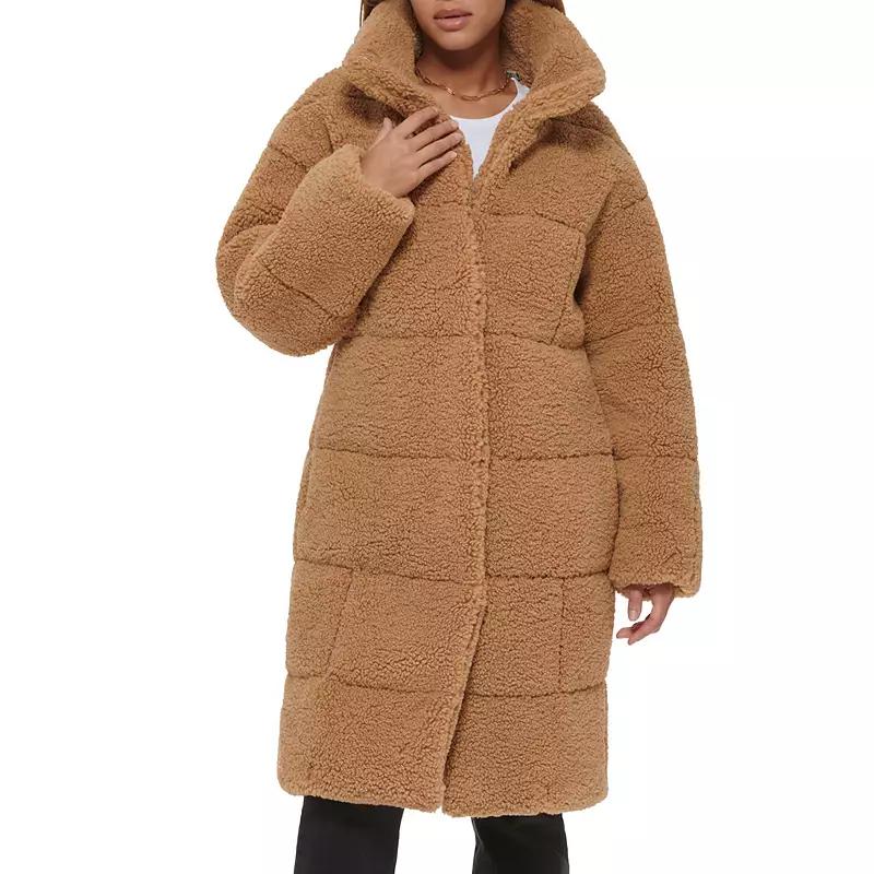 Women's Levi's® Long Quilted Sherpa Coat,  Product Image