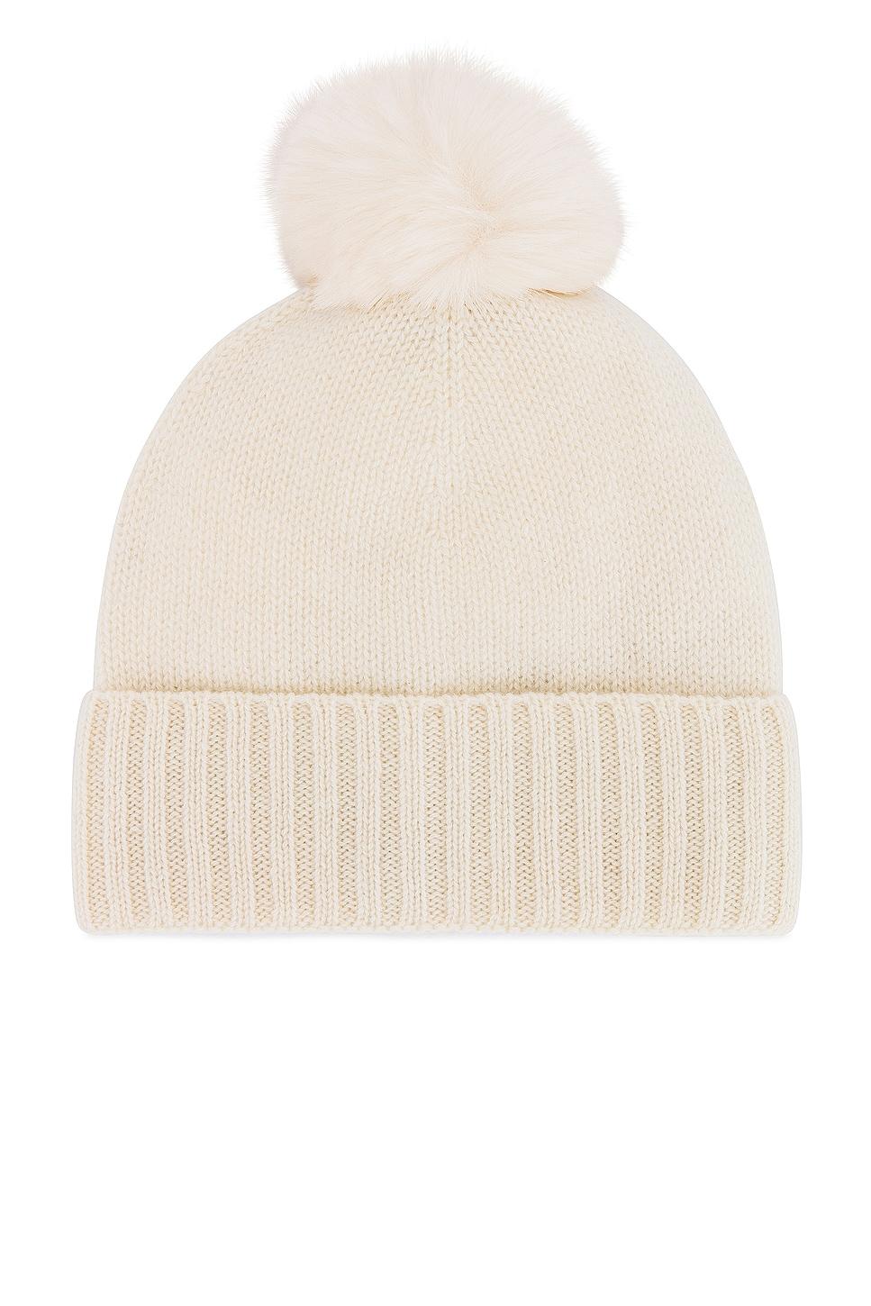 Cashmere Cuff Slouchy Beanie With Faux Pom Hat Attack Product Image