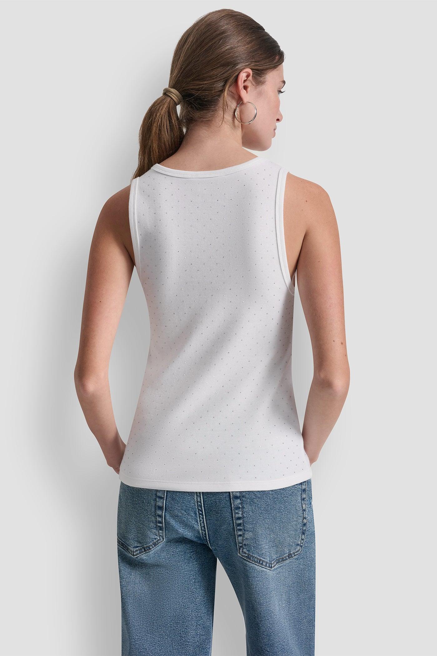 RHINESTONES V-NECK TANK Product Image