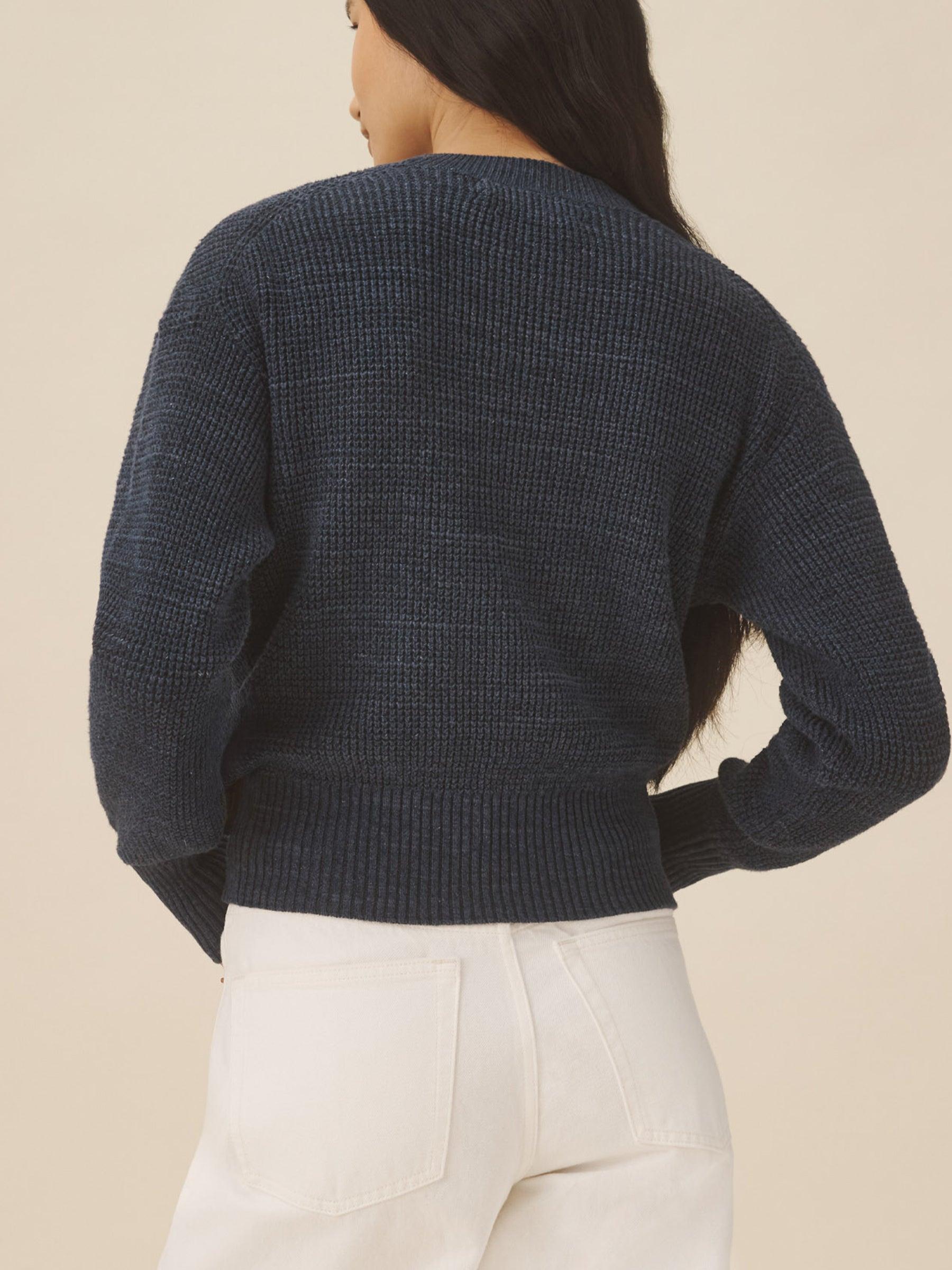 Marled Navy Heather Seafarer Shrunken Crew Product Image