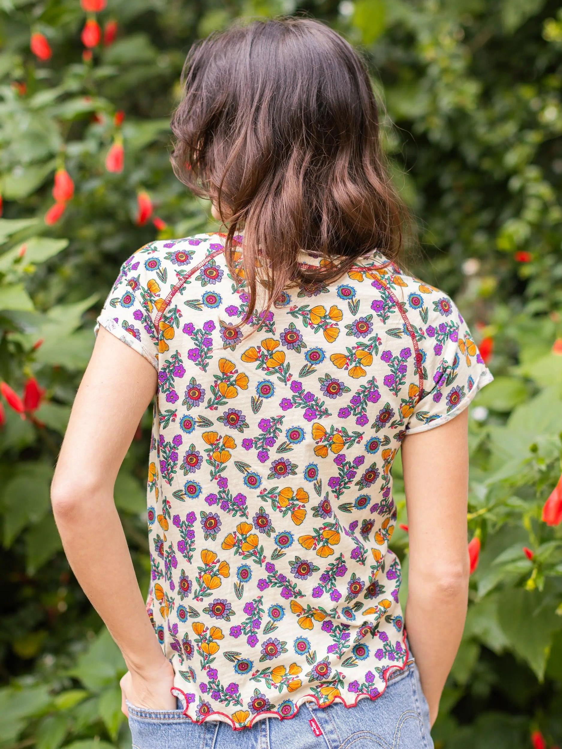 Lily Cotton Short Sleeve Tee Shirt Product Image