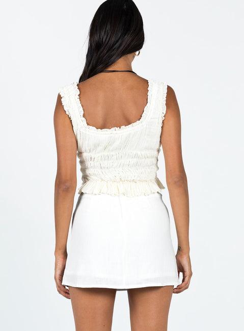 Selby Mini Skirt White Product Image