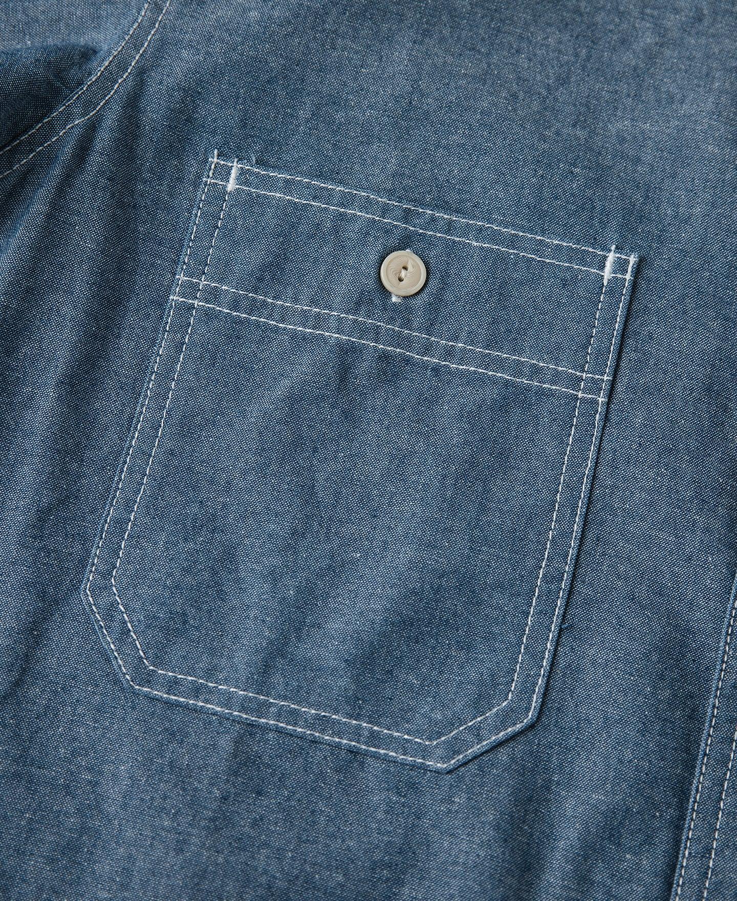 Chambray Short Sleeve Work Shirt Product Image