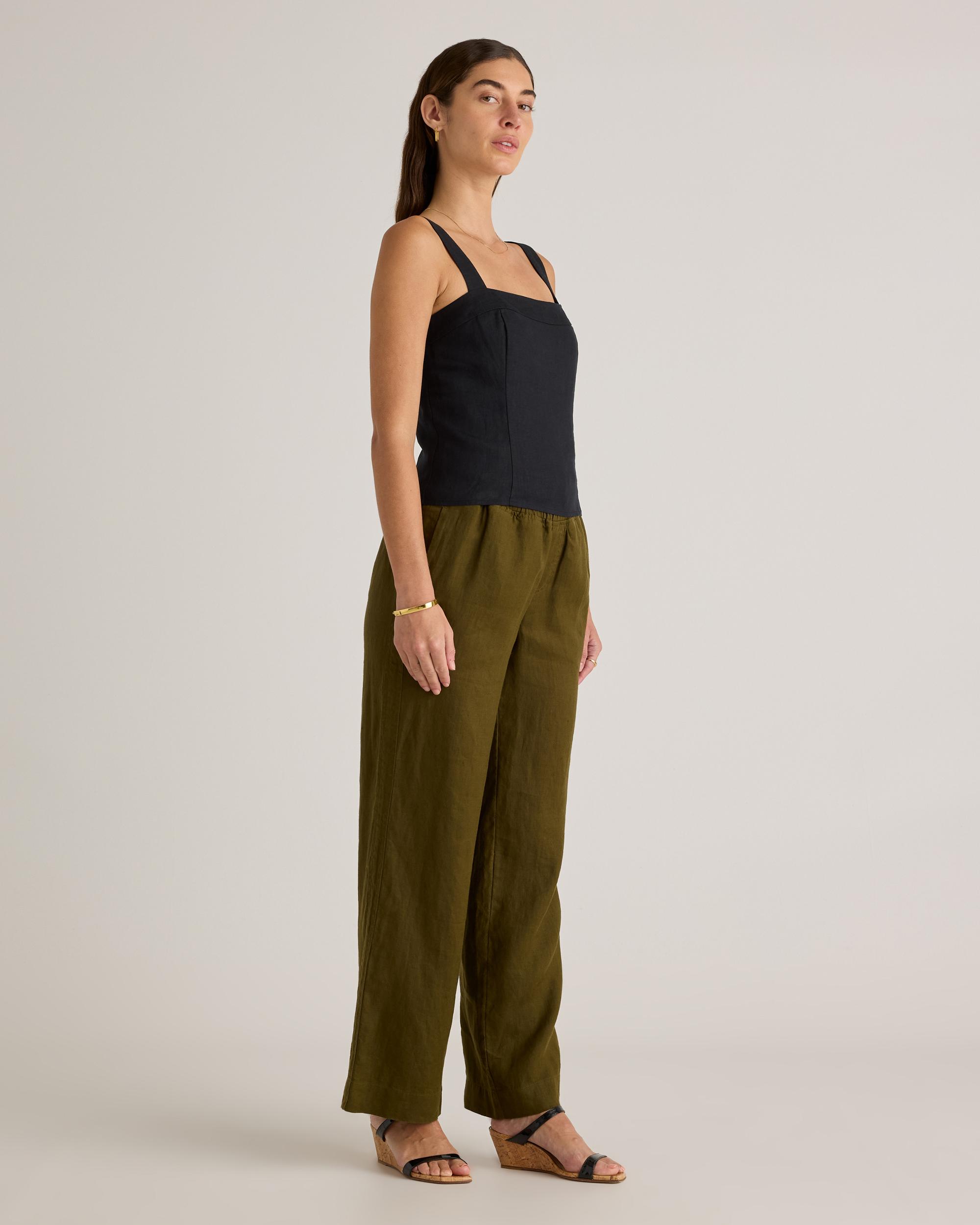 Quince | Women's 100% European Linen Fitted Tank Top Size XL Product Image