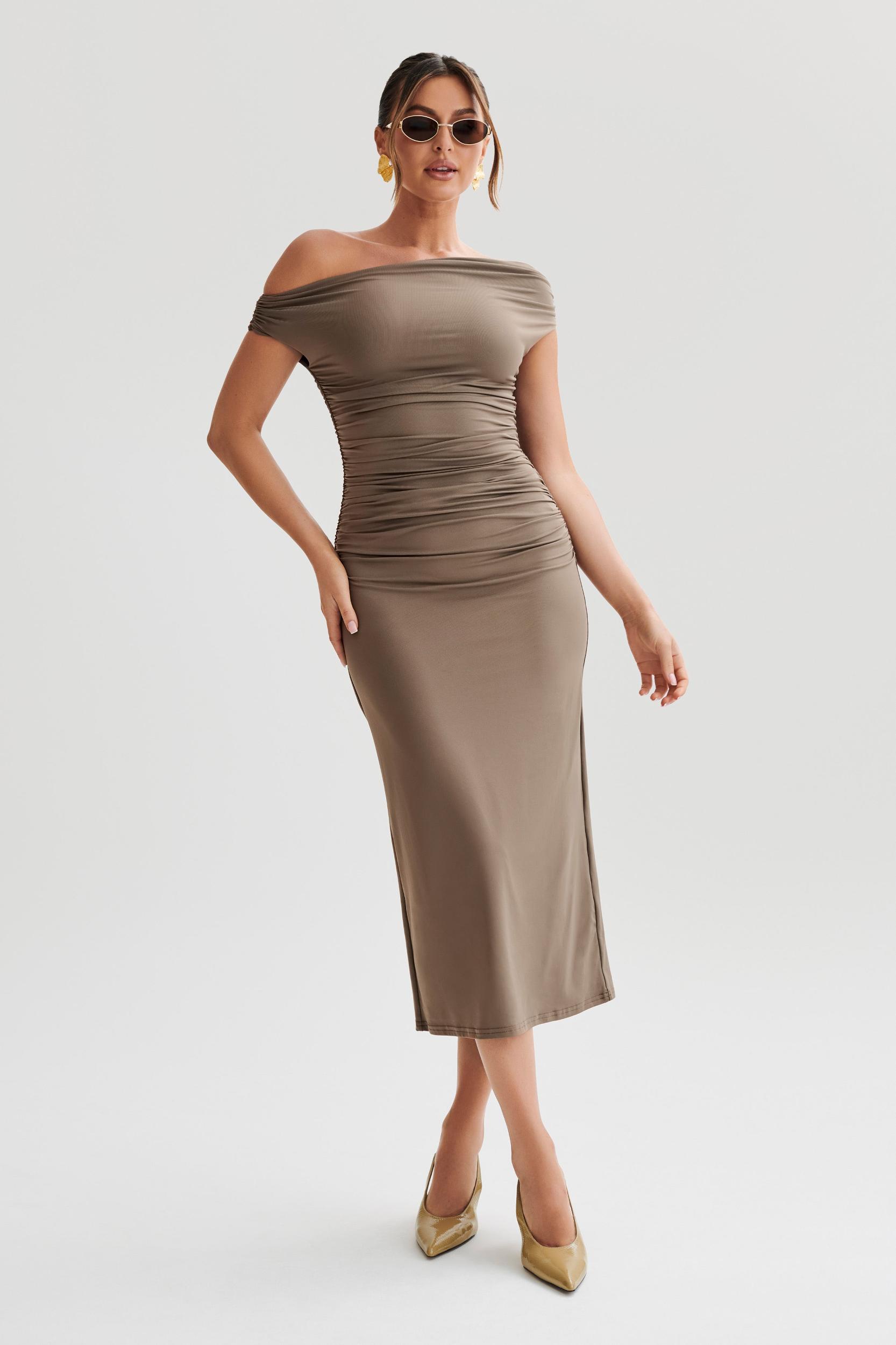 Alayna Recycled Nylon Midi Dress - Coco Product Image