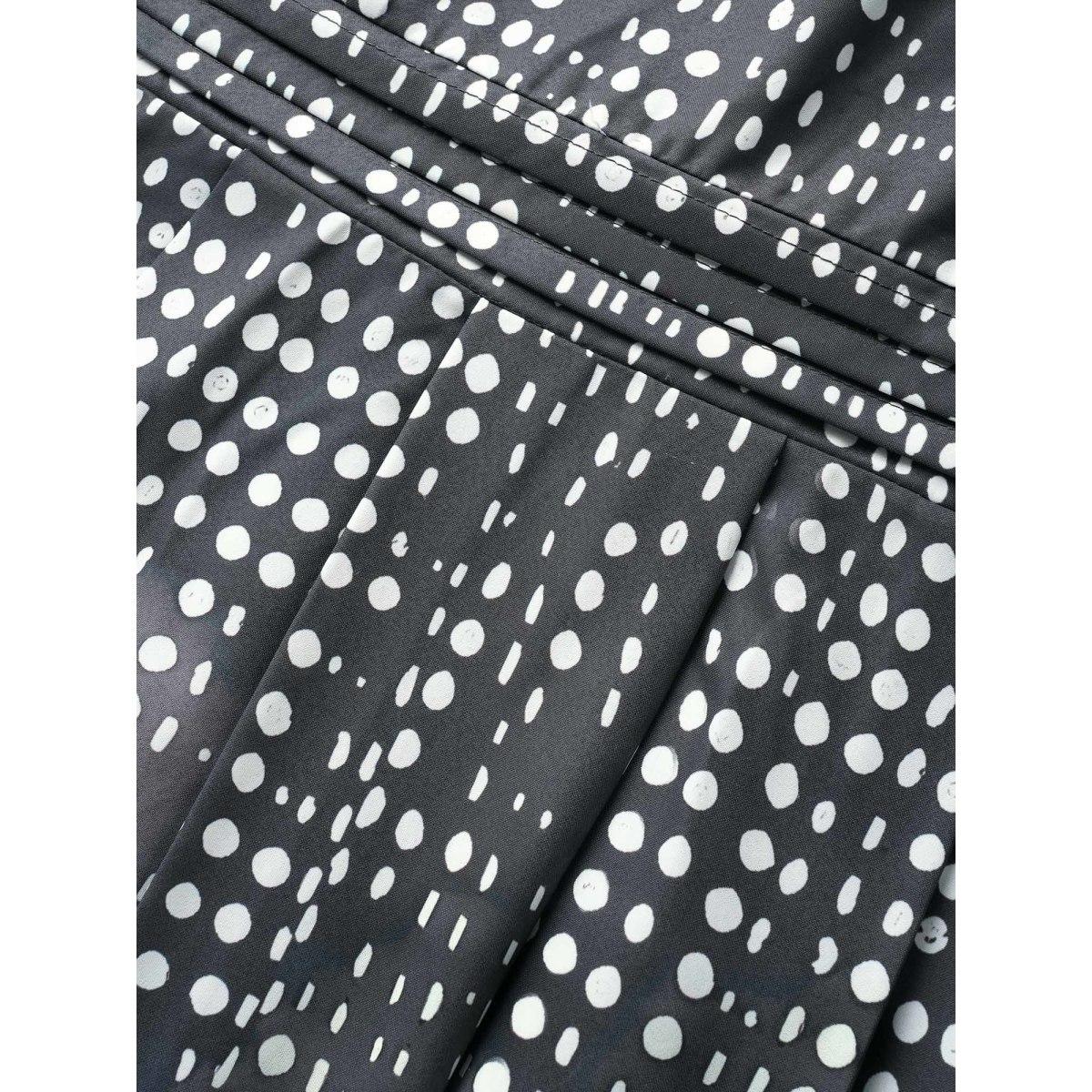 Plus Size Polka Dot Ombre Pleated Pocket Tank Dress Teal Women At the Office Non Round Neck Sleeveless Curvy BloomChic 18-20/2X Product Image