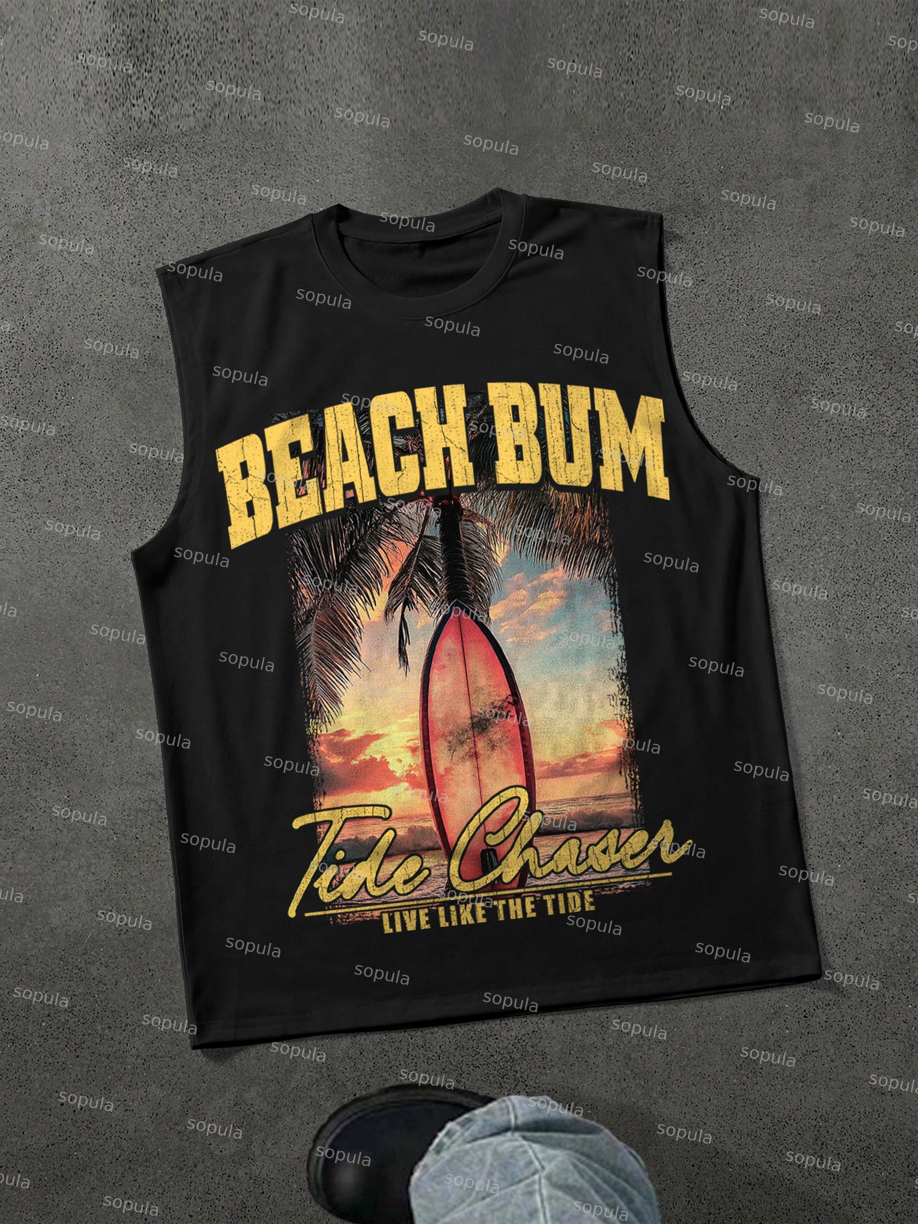 Tide Tracker Summer Surf Graphic Tank Top Product Image