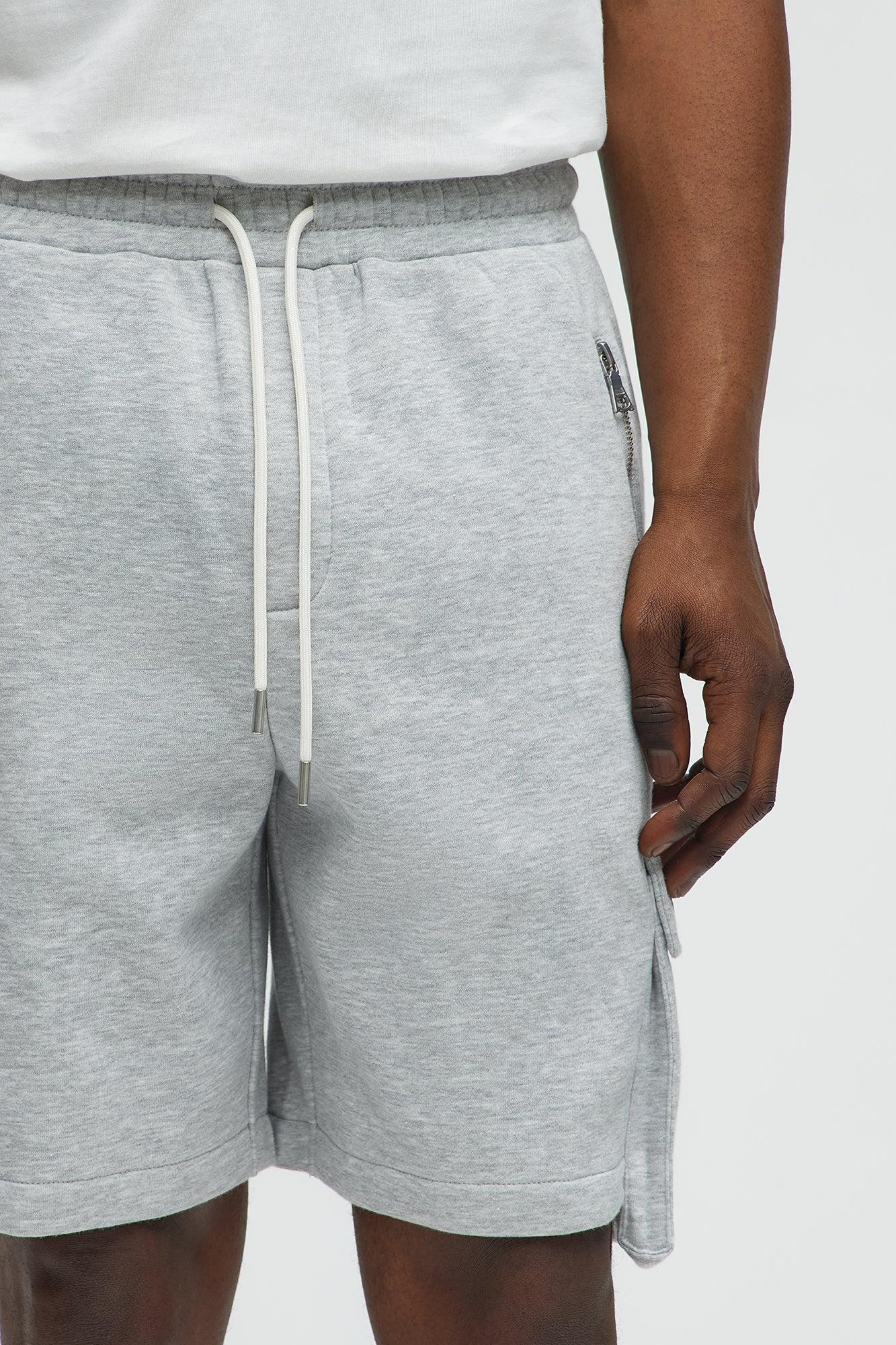 Tyson Secure Cargo Relaxed Shorts - Heather Grey Male Product Image