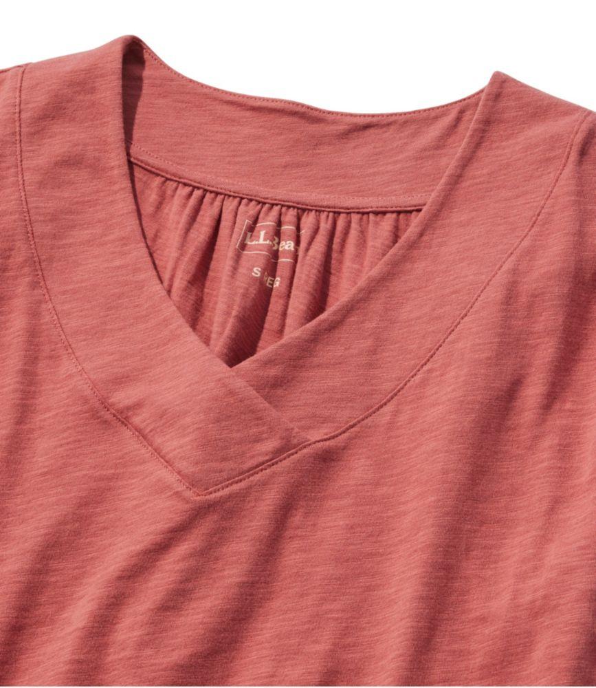 Women's Organic Cotton Tee, V-Neck Cap-Sleeve Product Image