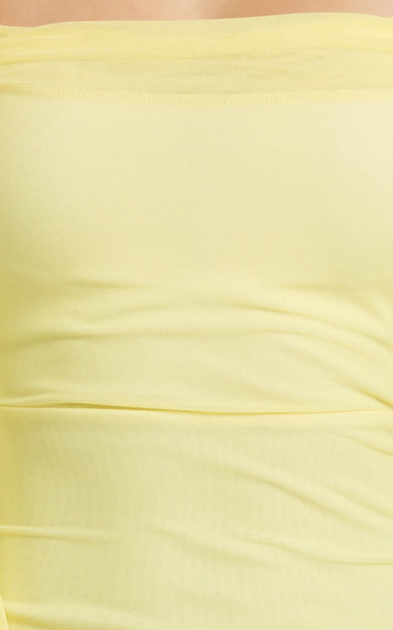 Rosha Mini Dress - Ruffle Strap Dress in Lemon Product Image