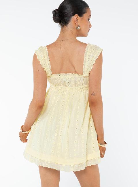 Carlita Mini Dress Yellow Product Image