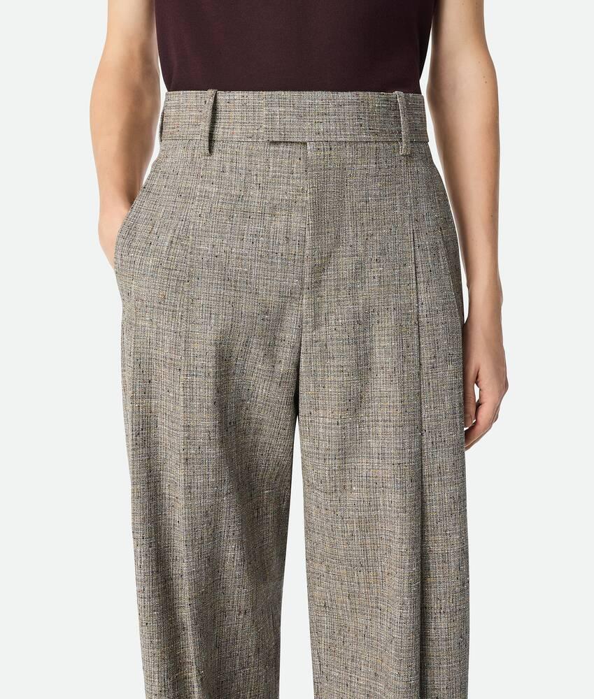 Men's Fleck Viscose Straight Trousers in Sahara melange/multicolor Product Image