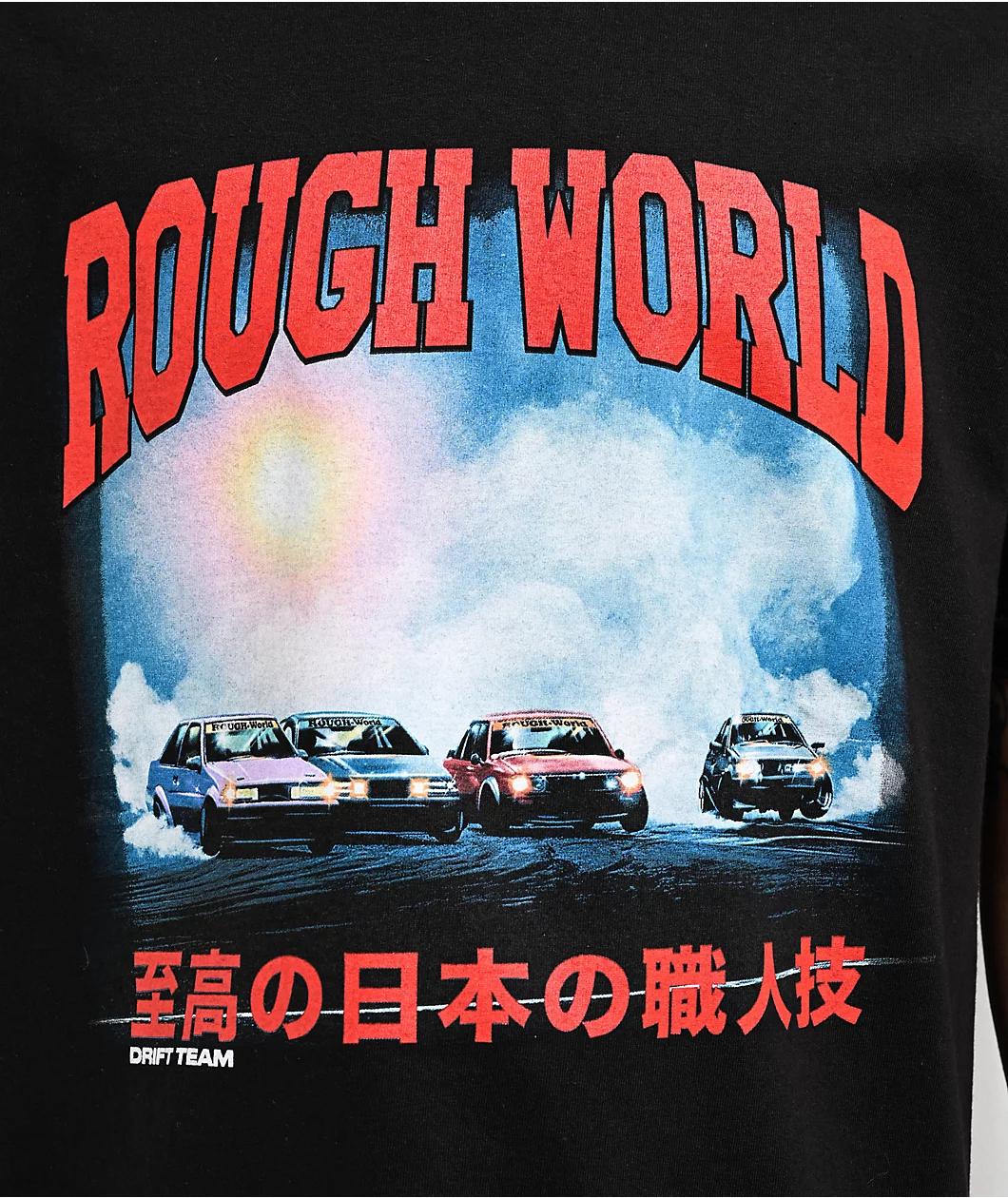 Rough World Drift Team Black T-Shirt Product Image