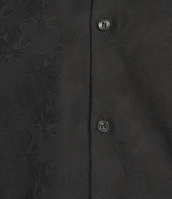 Murano Slim Fit Floral Jacquard Long Sleeve Woven Shirt Product Image