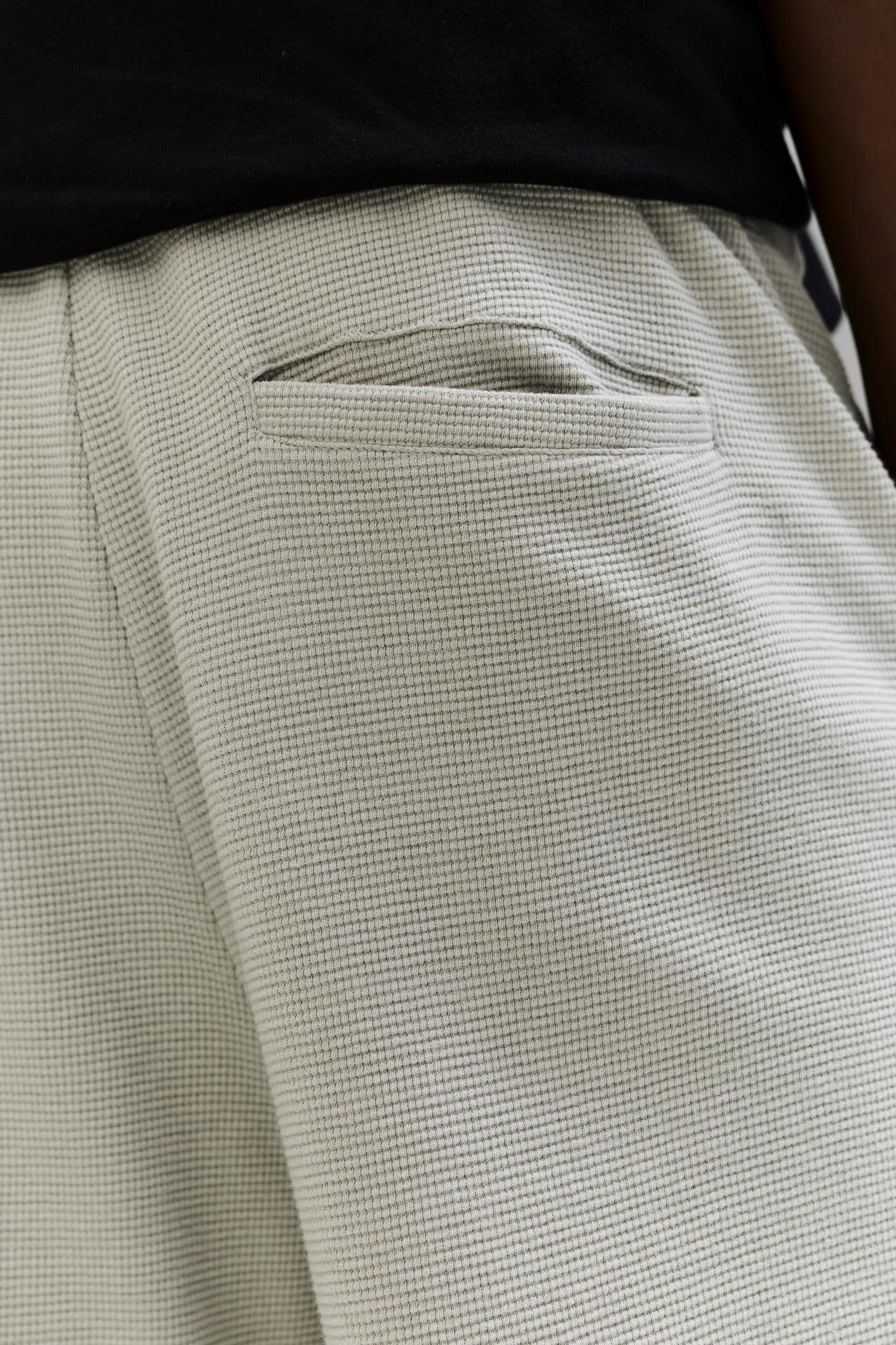 Jogger Bermuda shorts in waffle-knit fabric Product Image